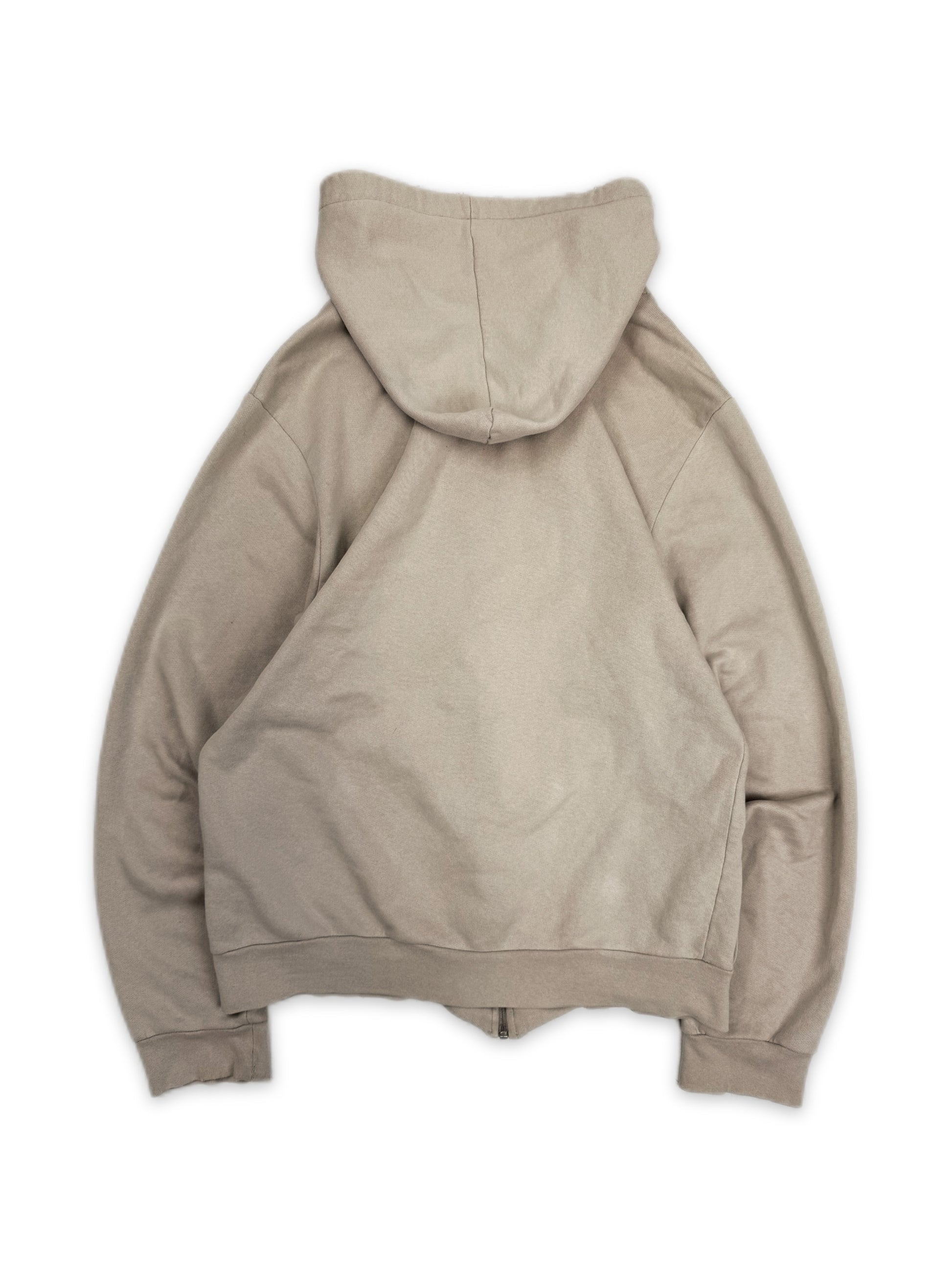 AW03 Raf Simons ‘Kollaps’ Factory Records Beige Zip-up Hoodie