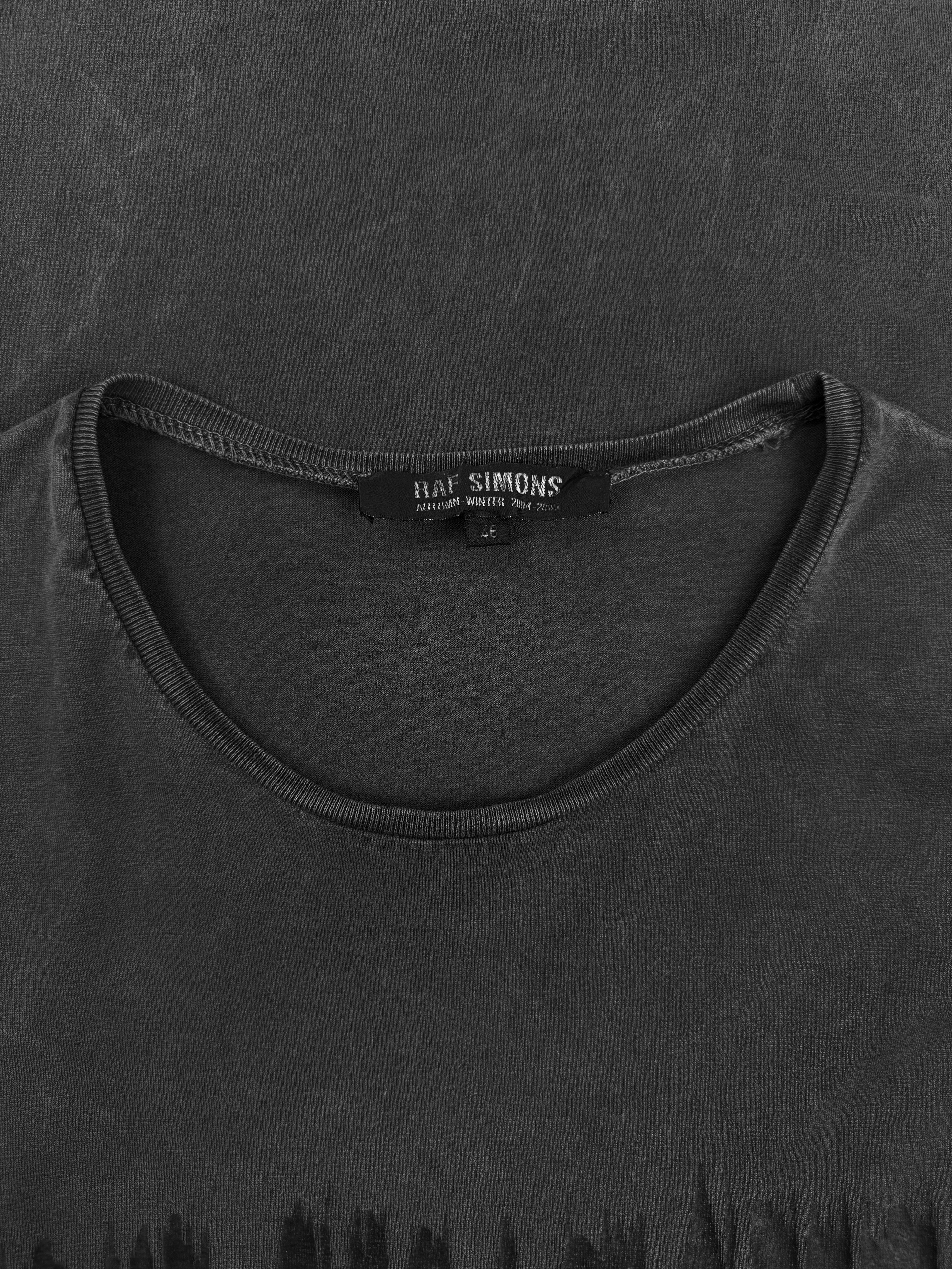 AW04 Raf Simons Body Snatchers History of My World Grey T-Shirt
