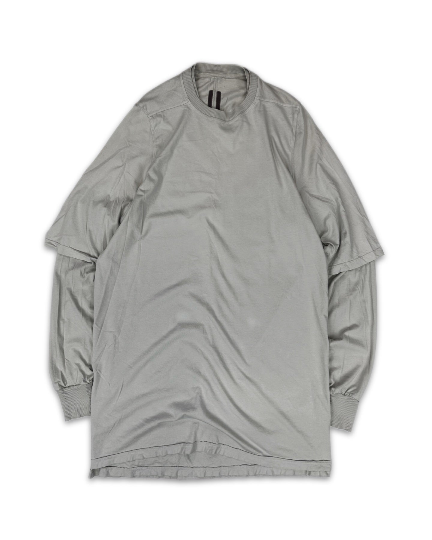 Rick Owens ‘Hustler’ Grey Layered Long Sleeve Shirt