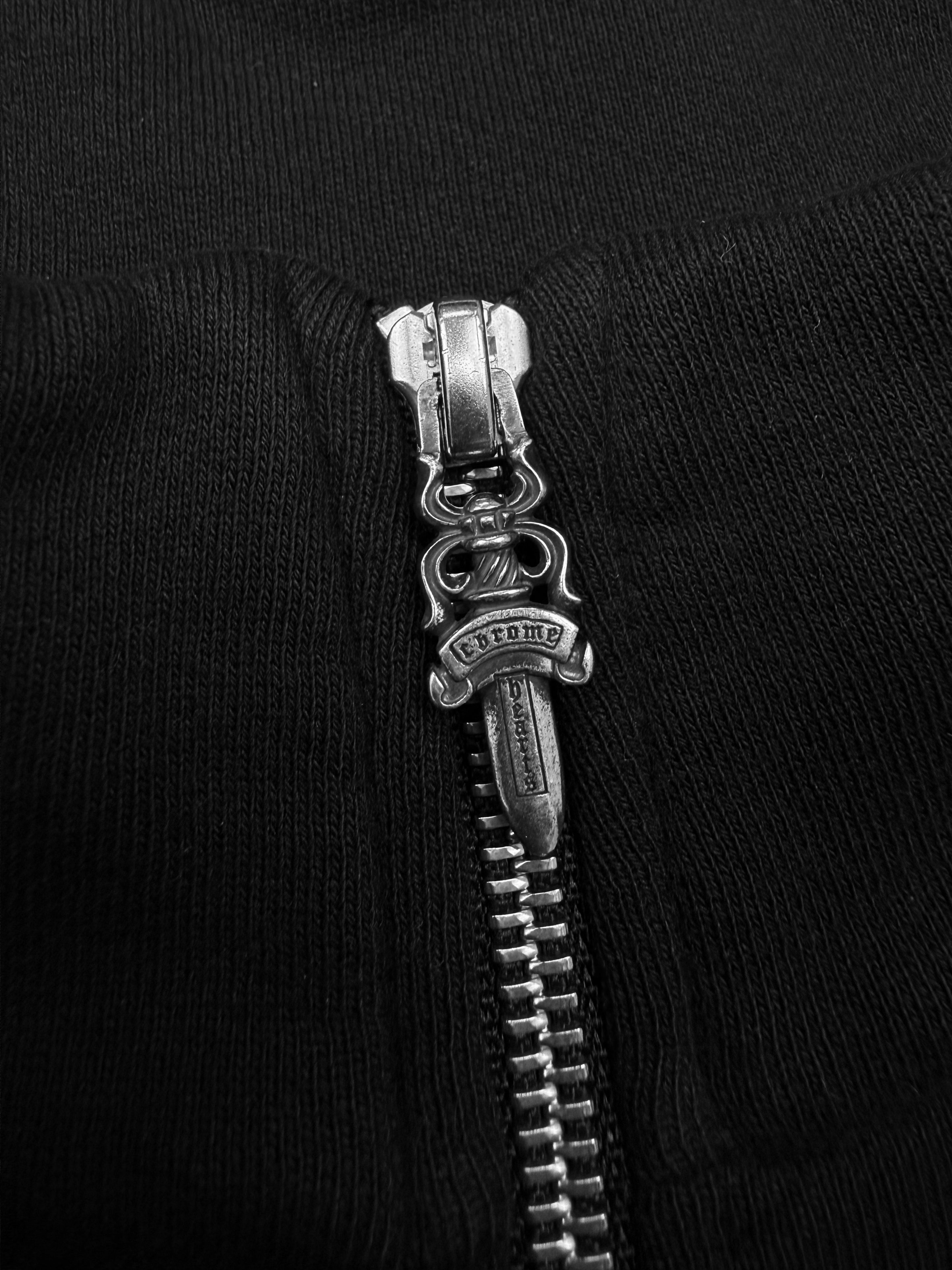 Chrome Hearts Pony / Patent Leather 22 Patch Quarter Zip Sweater