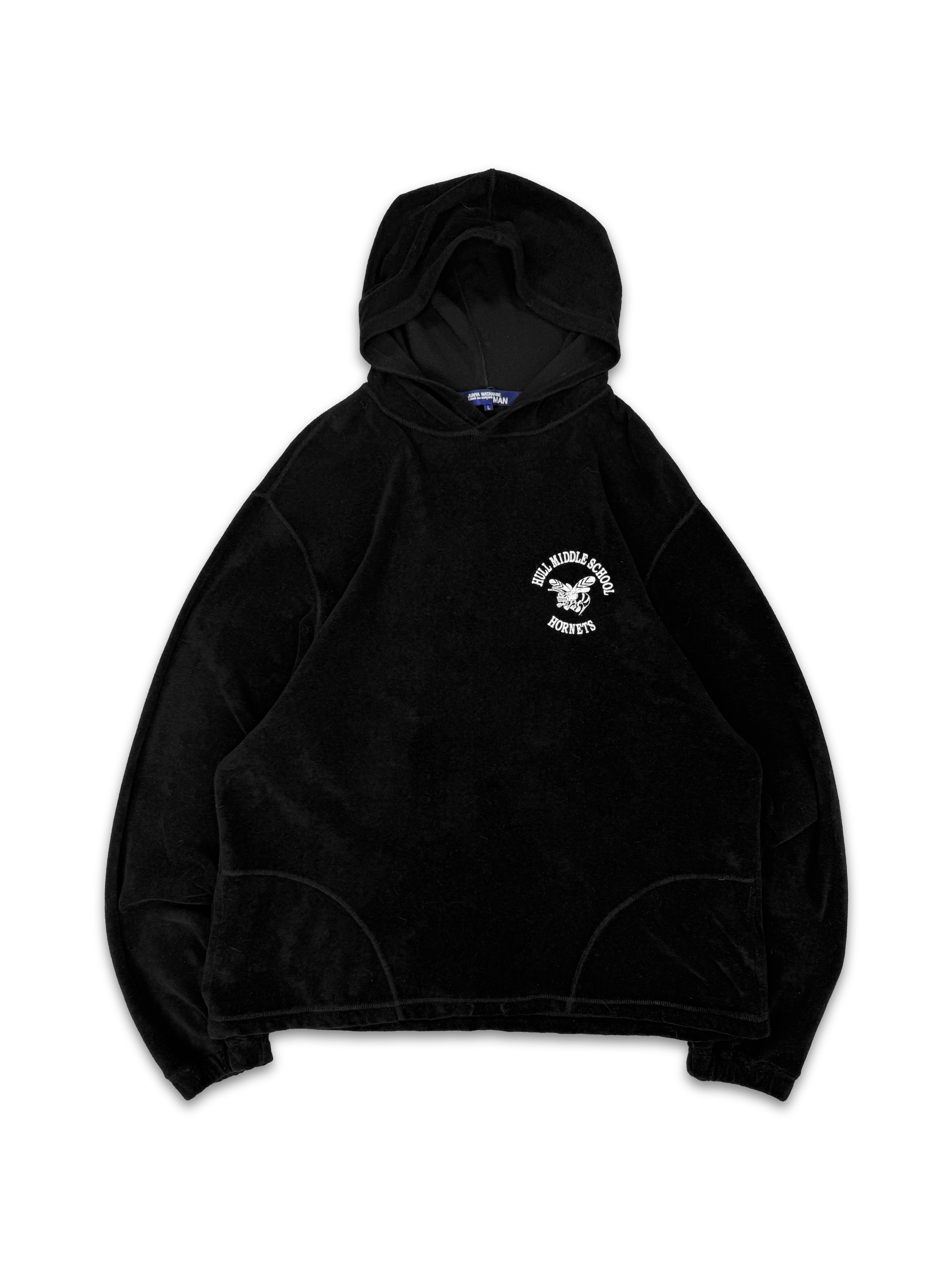 2002 Junya Watanabe ‘Hornets’ Collegiate Emblem Black Hoodie