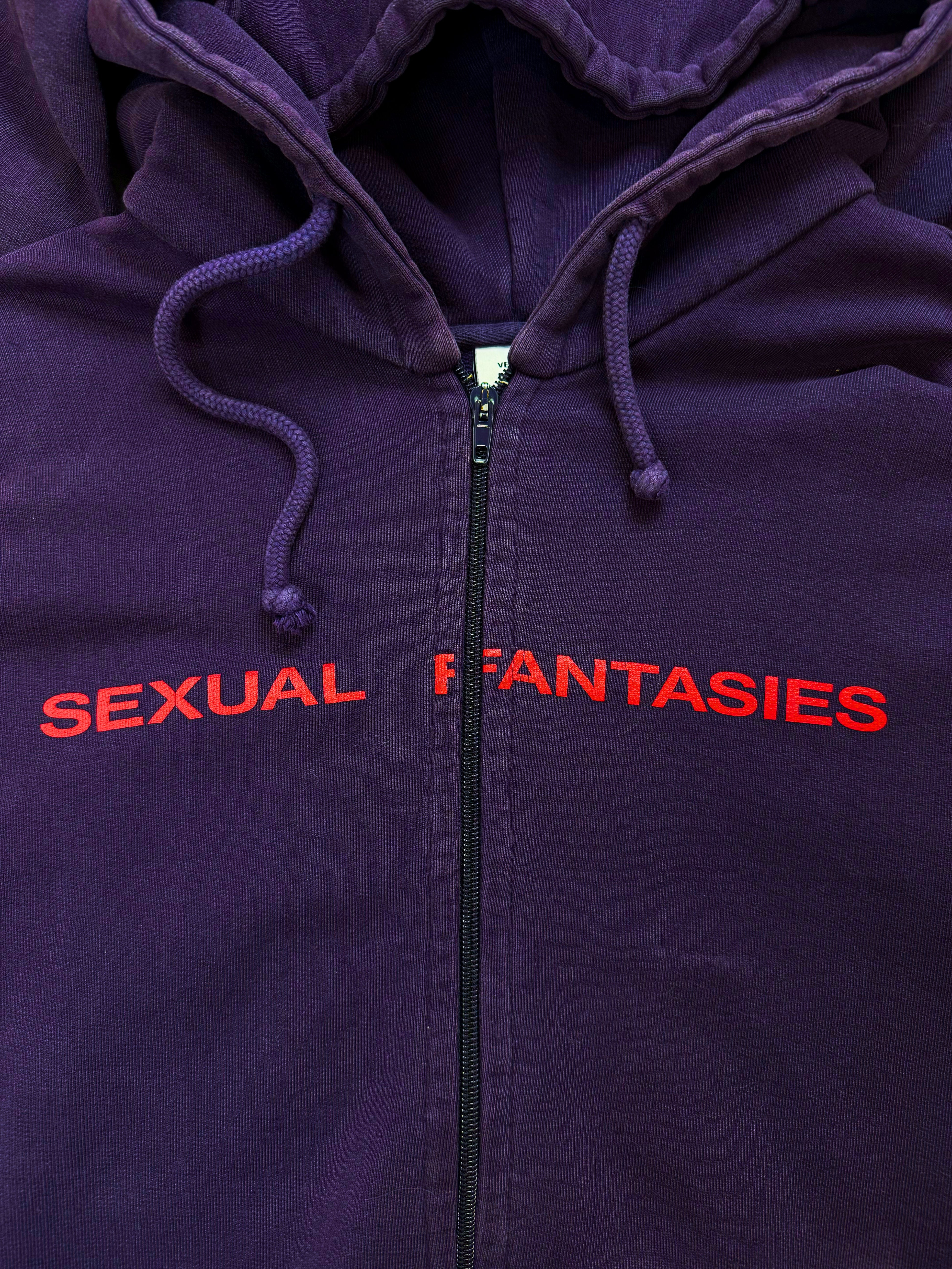AW16 Vetements Homme ‘Sexual Fantasies’ Purple 1/50 Zip-up Hoodie