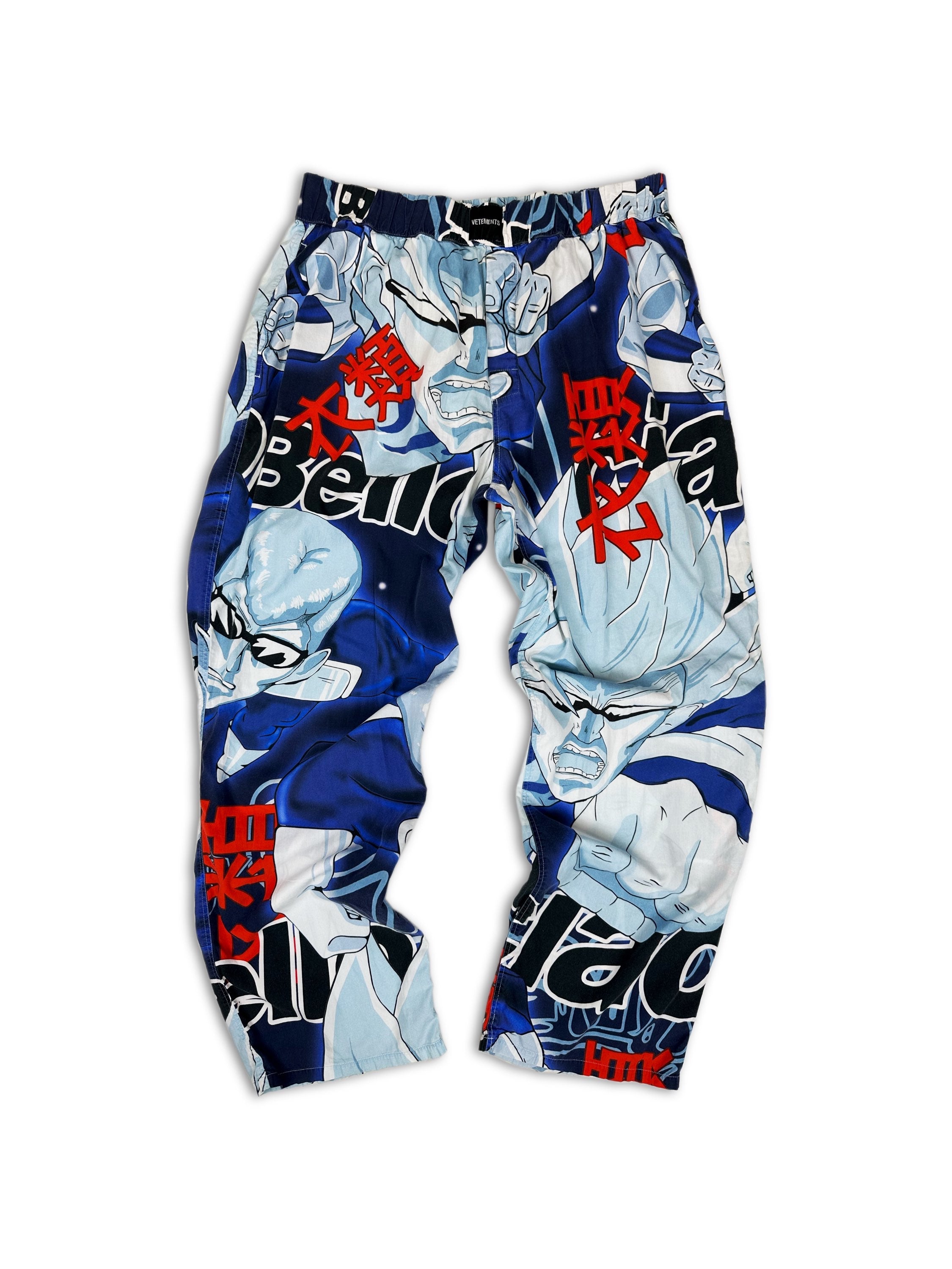 AW19 Vetements ‘Dragon Ball Z’ Anime Wide Cut Elasticated Pants