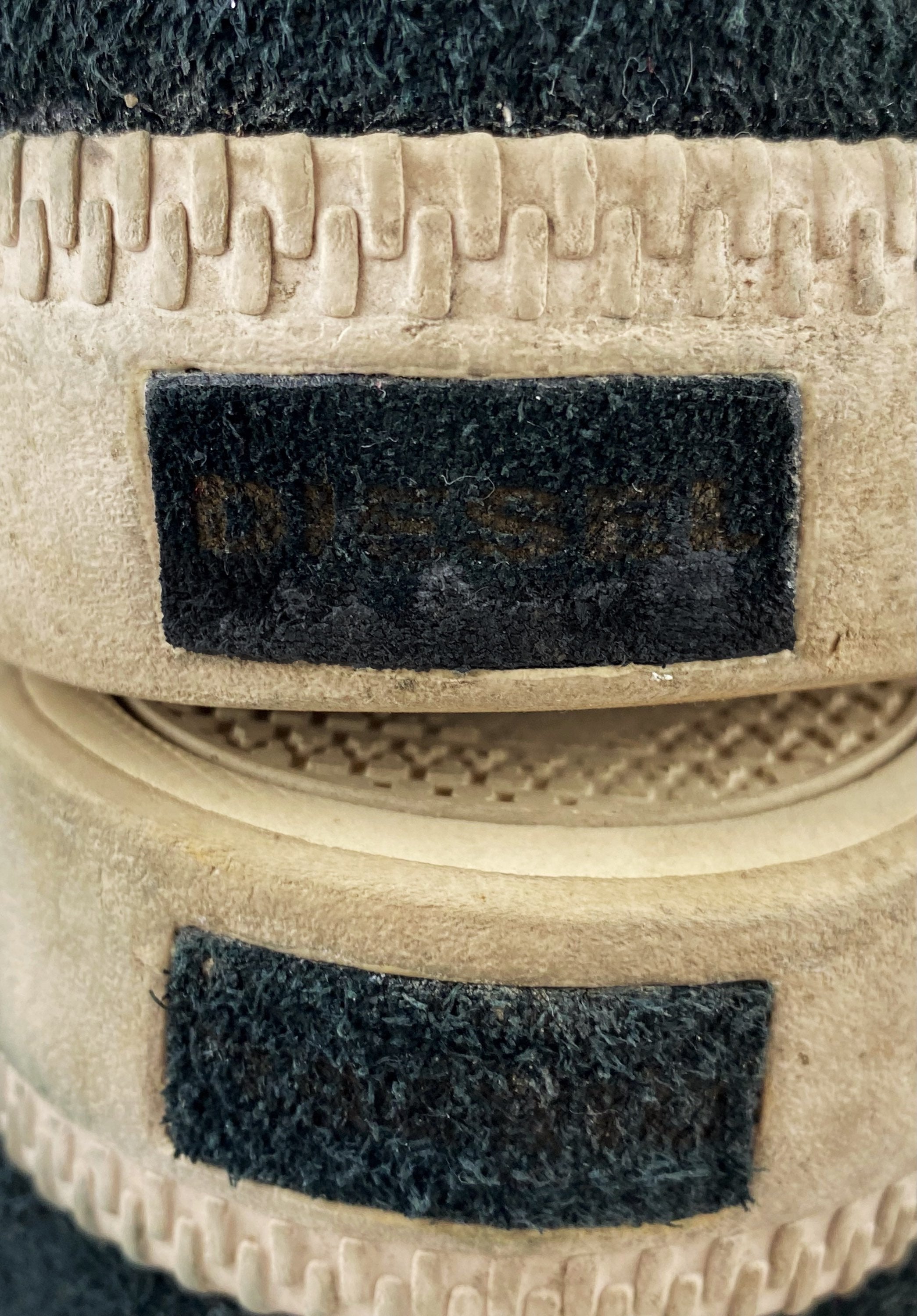 Diesel Suede Two Tone Embossed Hi-Top Sneakers