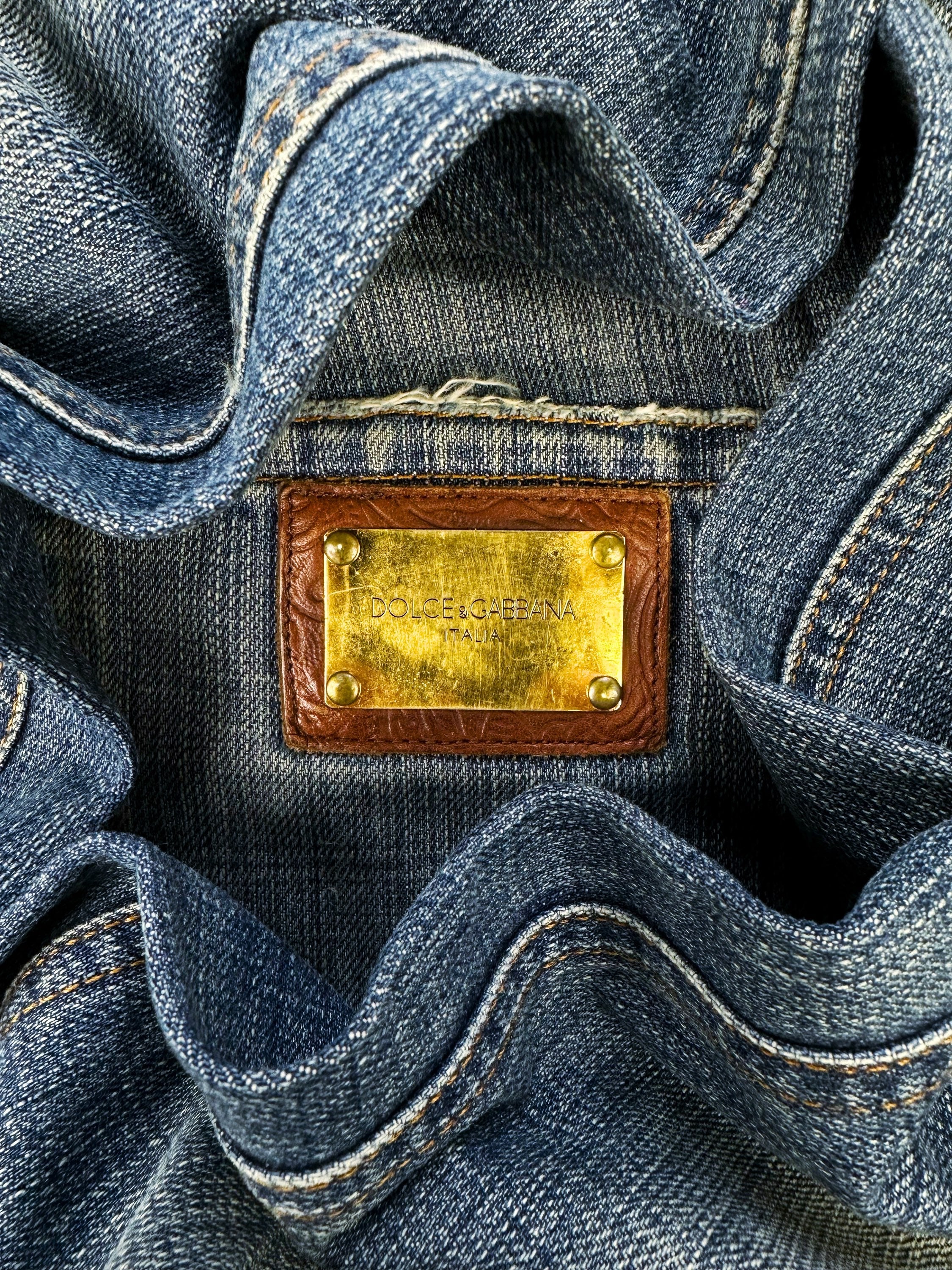 Dolce &amp; Gabbana Distressed Bootcut Blue Denim