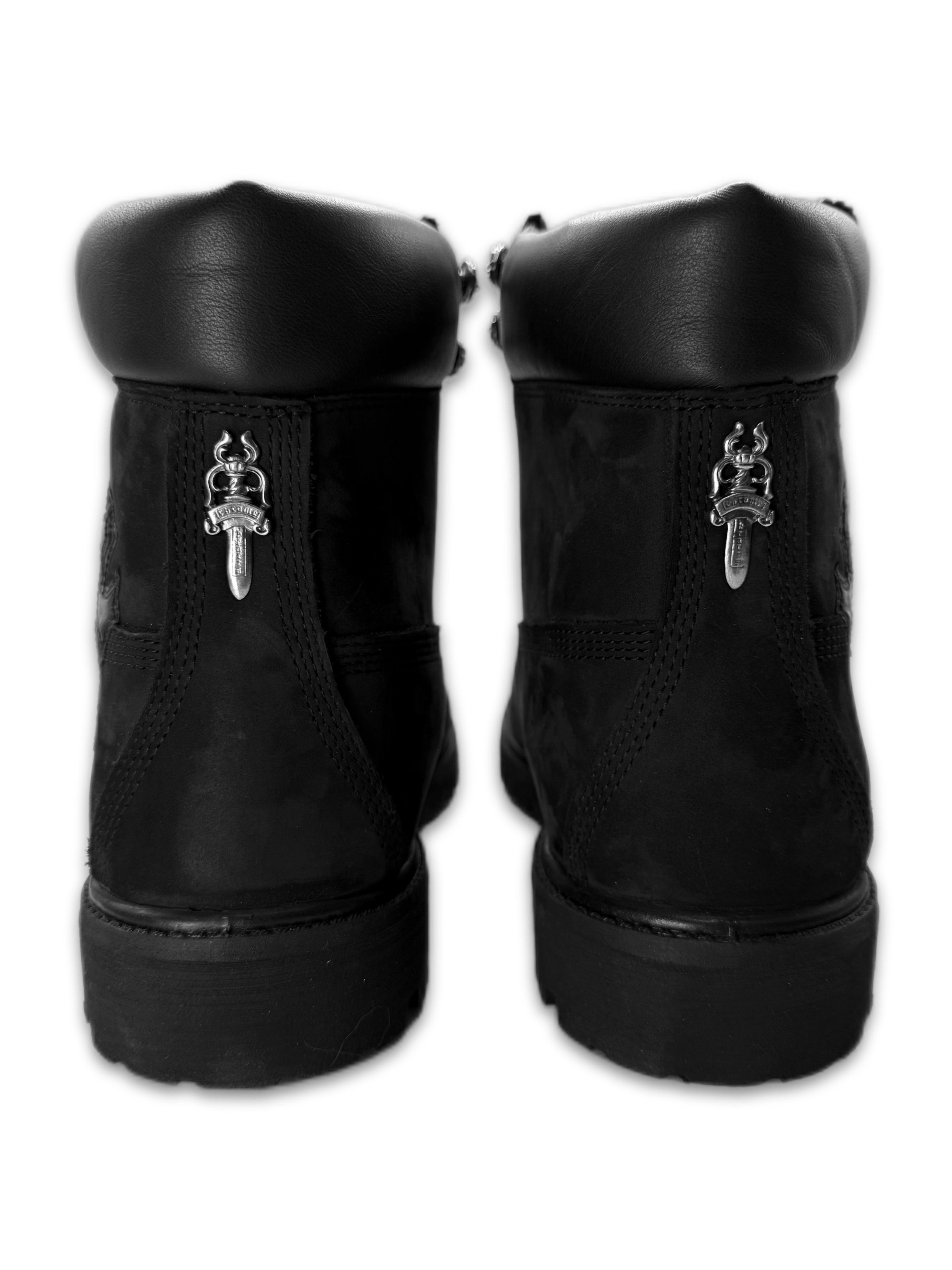 Chrome Hearts x Timberland Triple Cross Patch Black Suede Boots