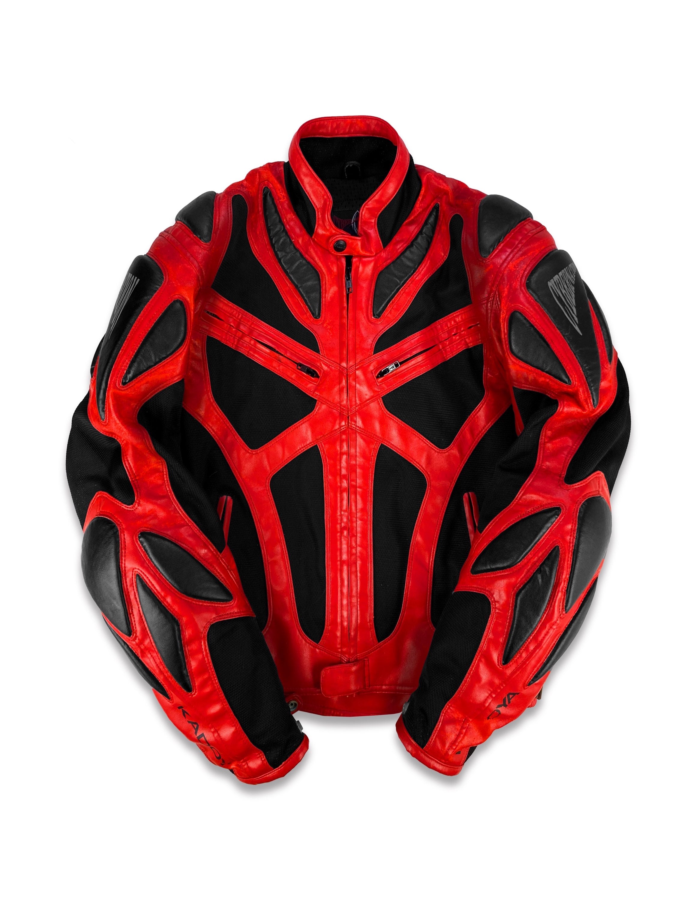 90s Kadoya ‘Cybernation’ Padded PVC Leather Biker Jacket