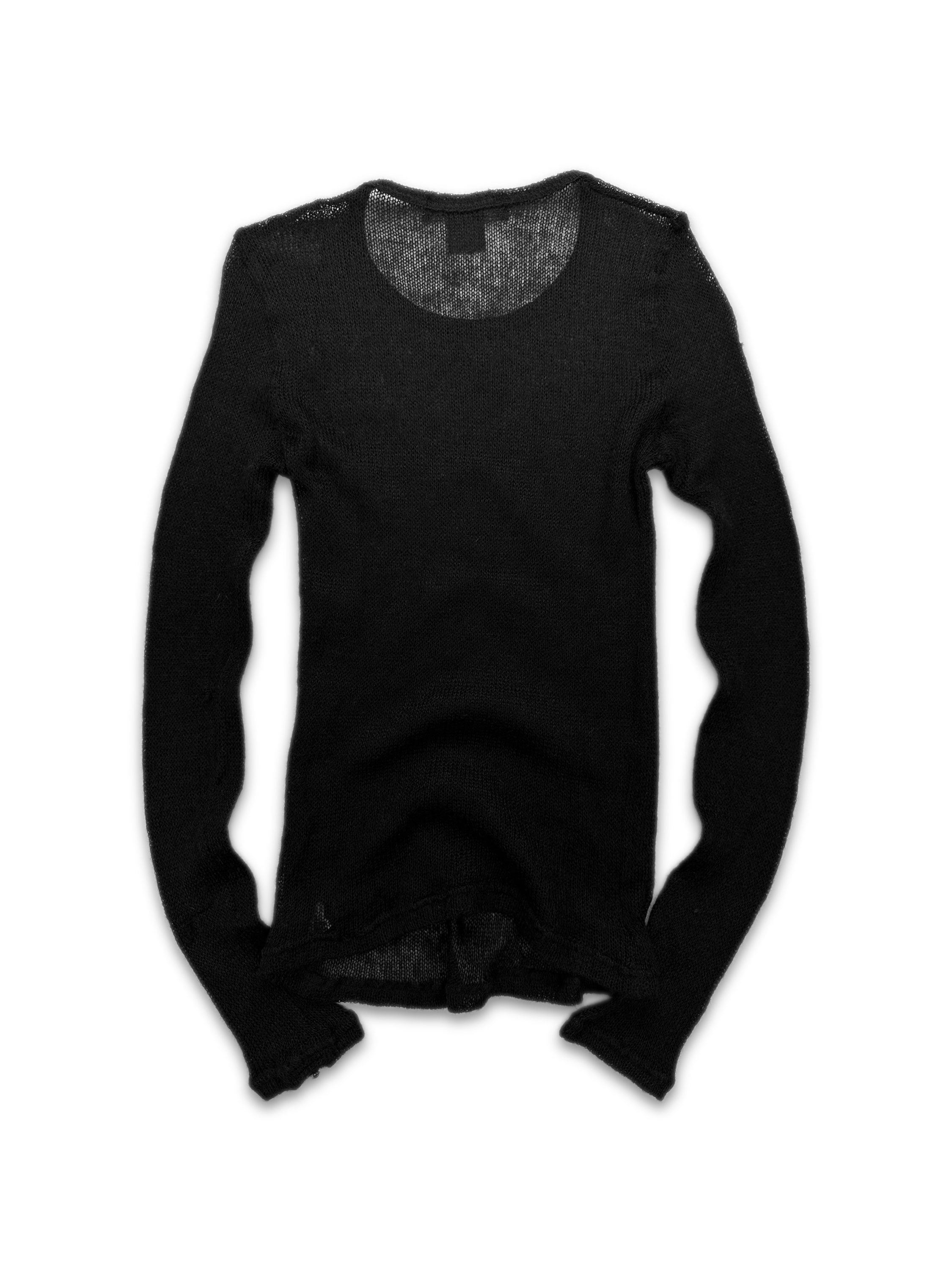 AW98 Raf Simons ‘Radioactivity’ Black Mohair Loose Gauge Sweater