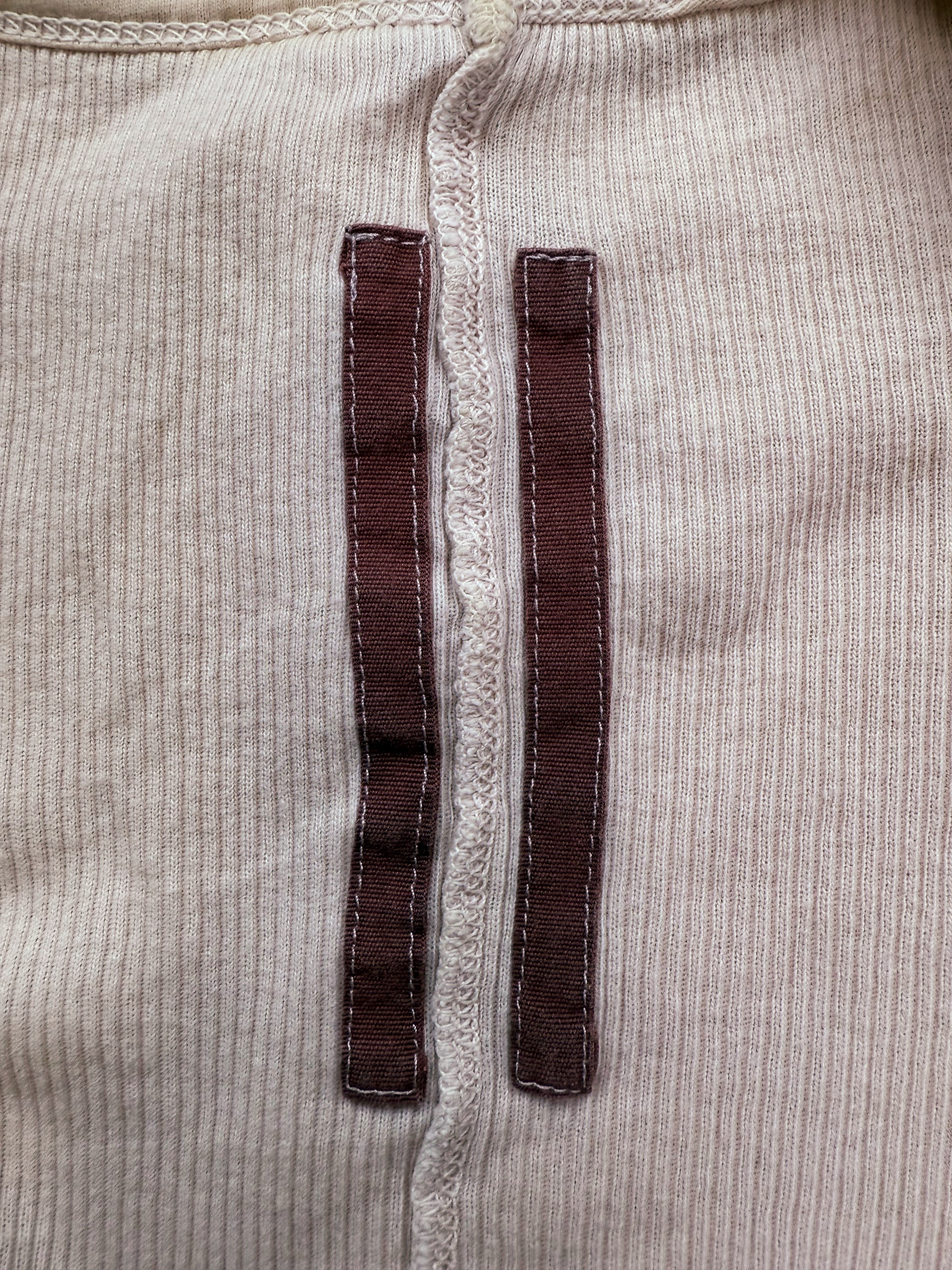 AW16 Rick Owens Ribbed V-Neck Long Sleeve Shirt