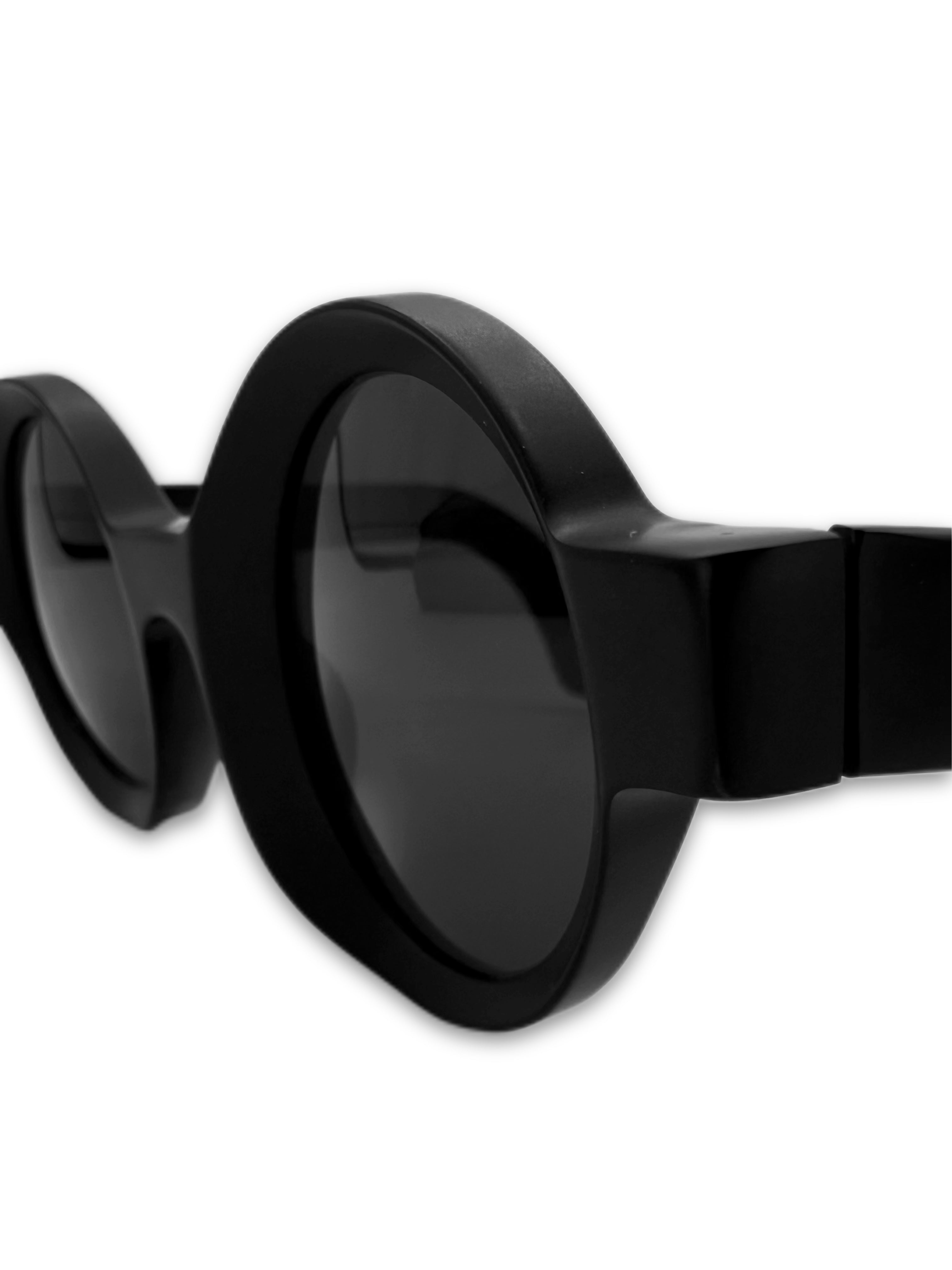 Julius x Kuboraum M7 Black Circle Lens Sunglasses