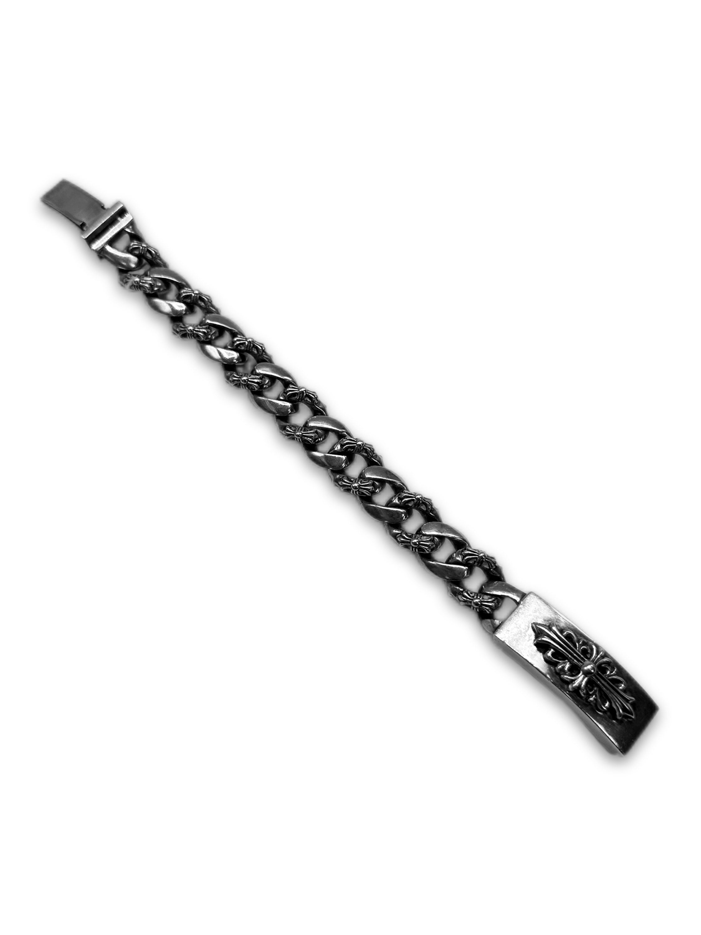 Chrome Hearts ID .925 Silver Xtra Fancy Cuban Link Bracelet