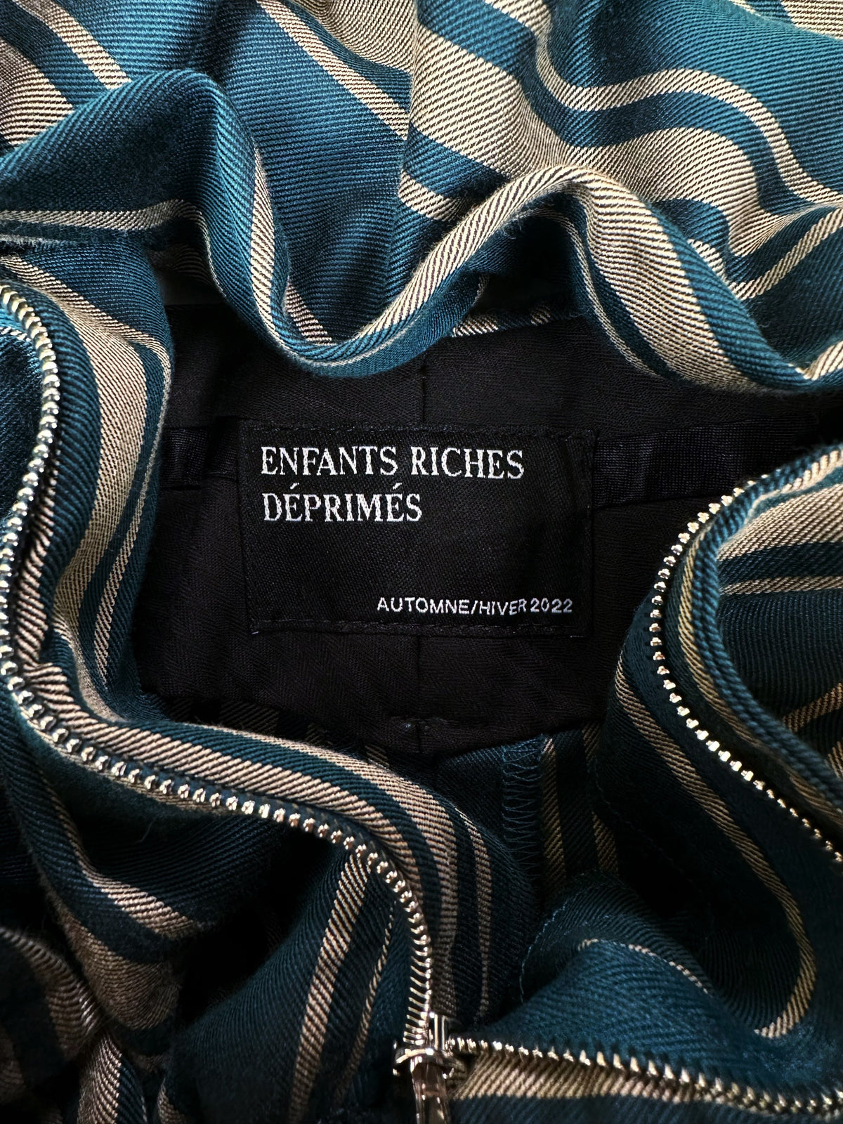 Enfants Riches Deprimes ‘Swiss Psychward’ Turquoise Wide Cut Pants