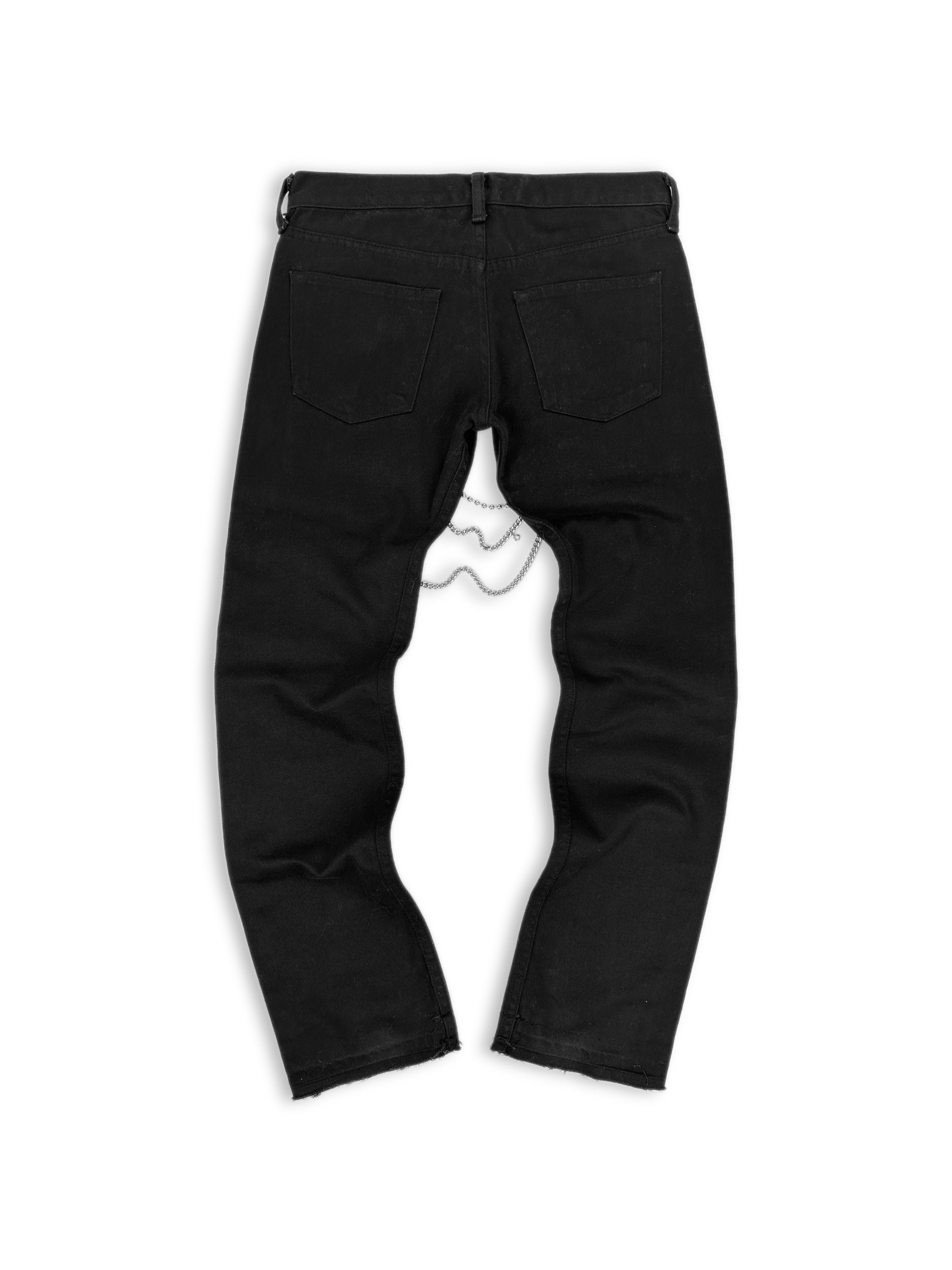 AW02 JUNYA WATANABE 'JEWEL' BLACK STUDDED CHAIN DENIM | ArchiveThreads
