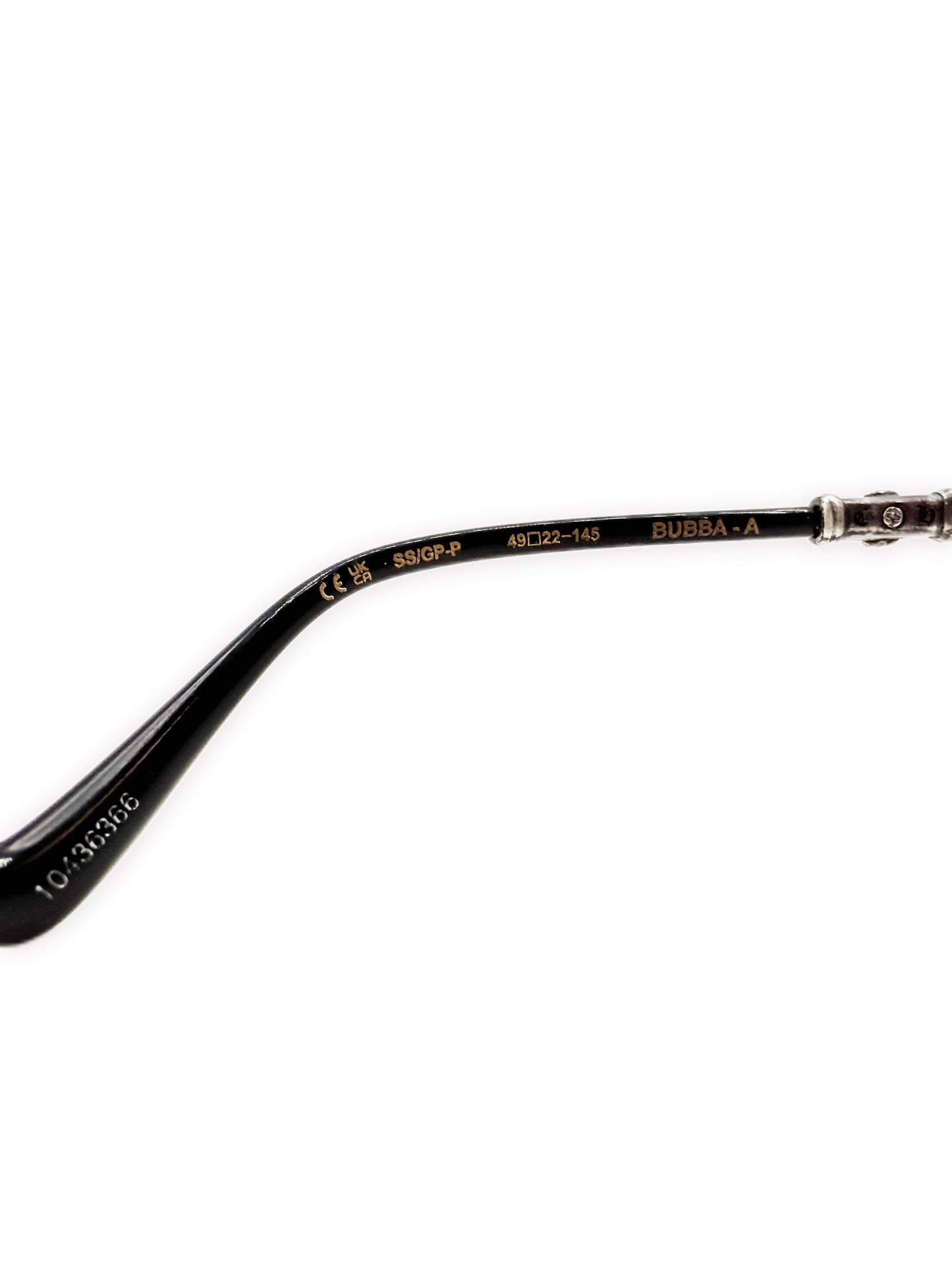 Chrome Hearts ‘Bubba-A’ White Gold Plated Silver Floral Prescription Glasses