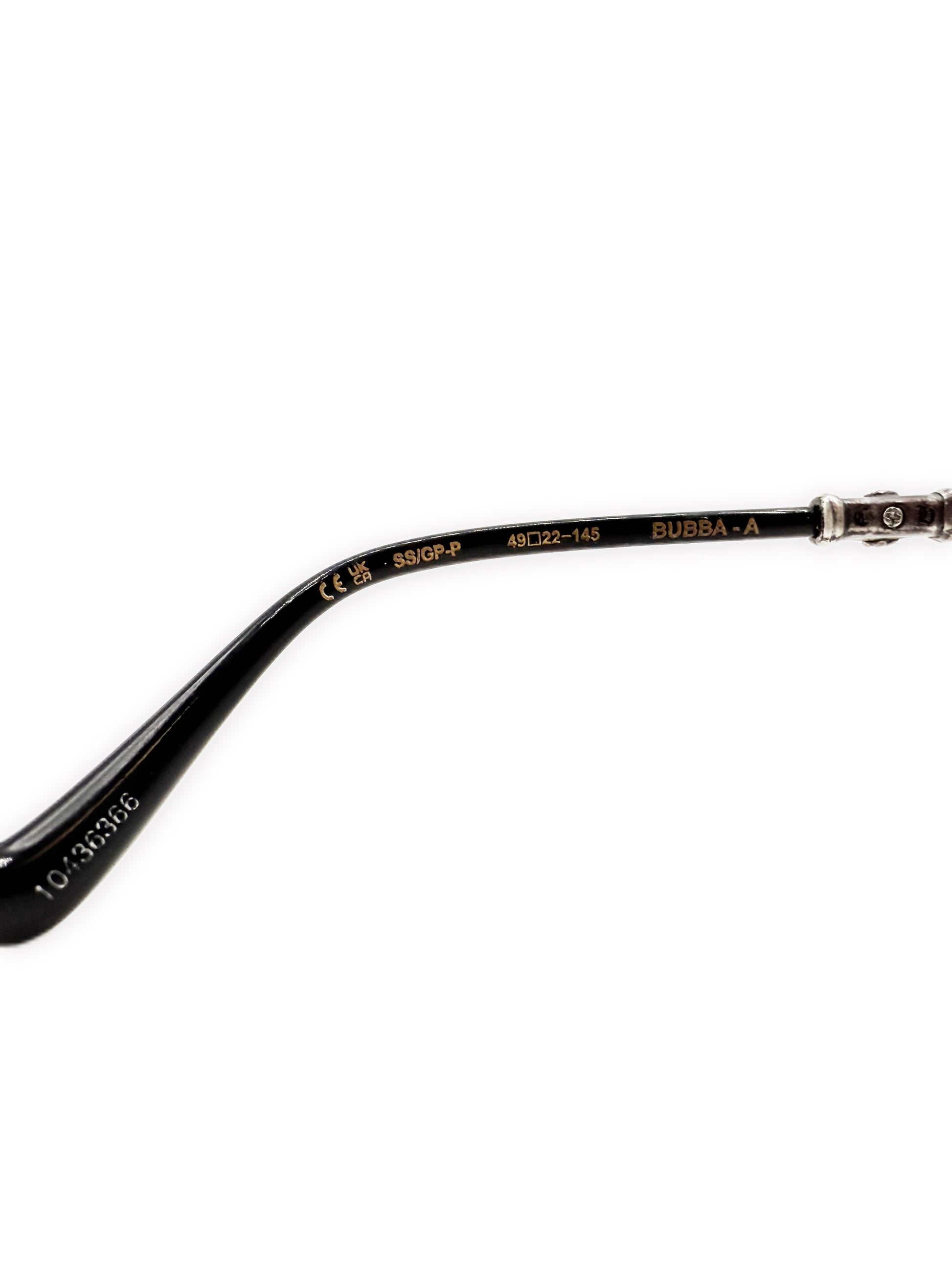 Chrome Hearts ‘Bubba-A’ White Gold Plated Silver Floral Prescription Glasses