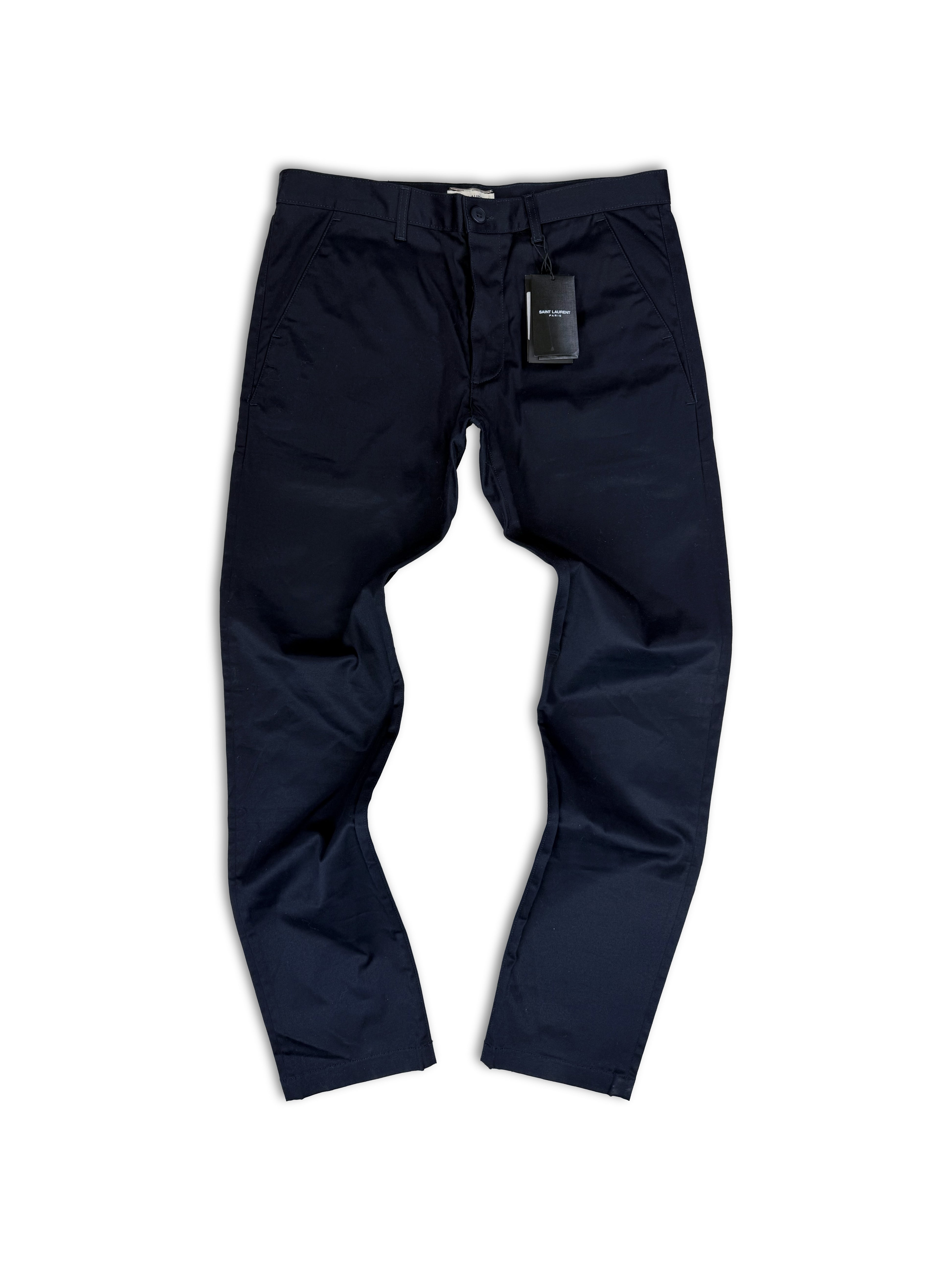 Saint Laurent Paris Navy Blue Slim Cut Pants