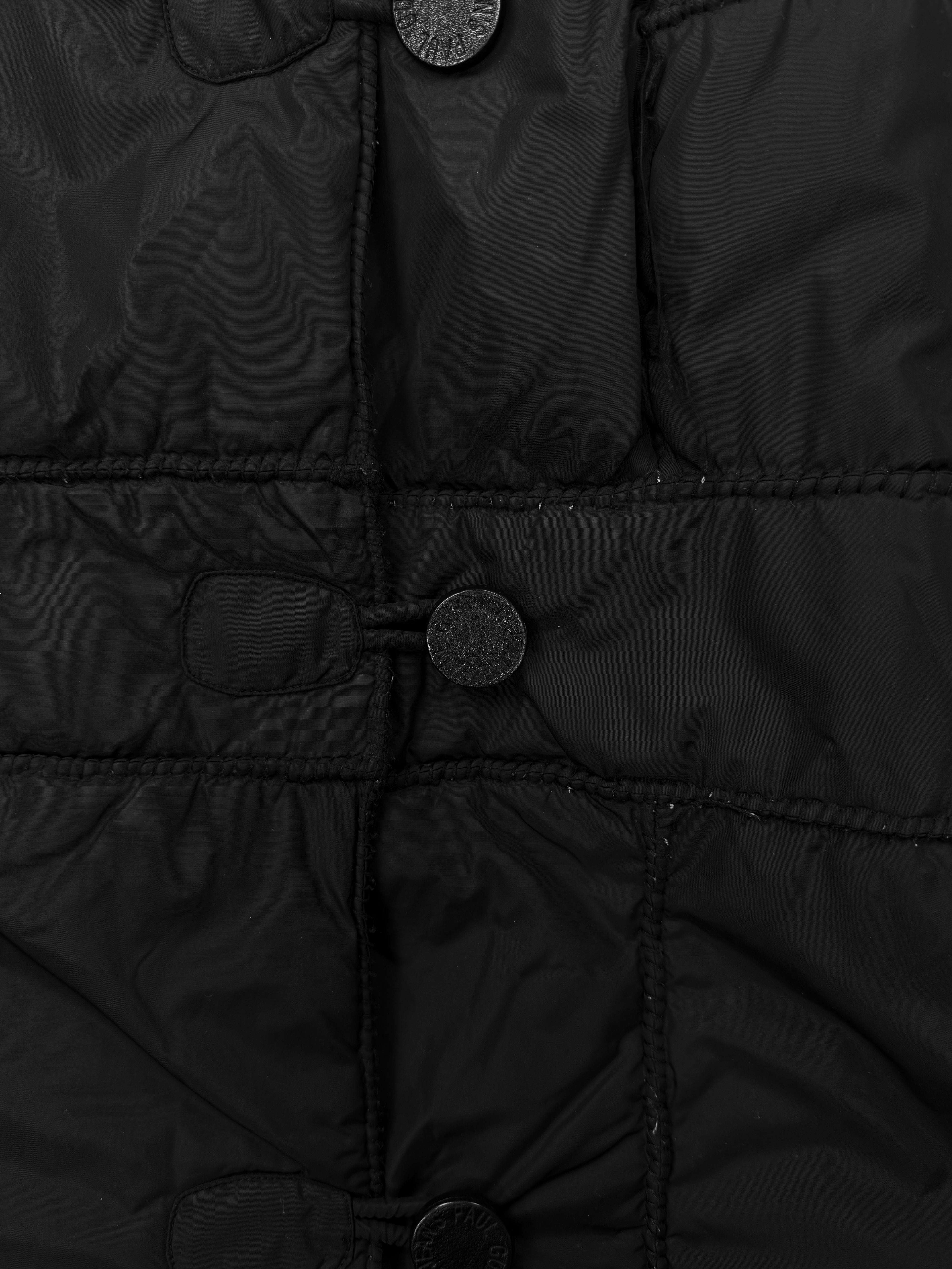 90s Jean Paul Gaultier Black Puffer Rope Button Jacket