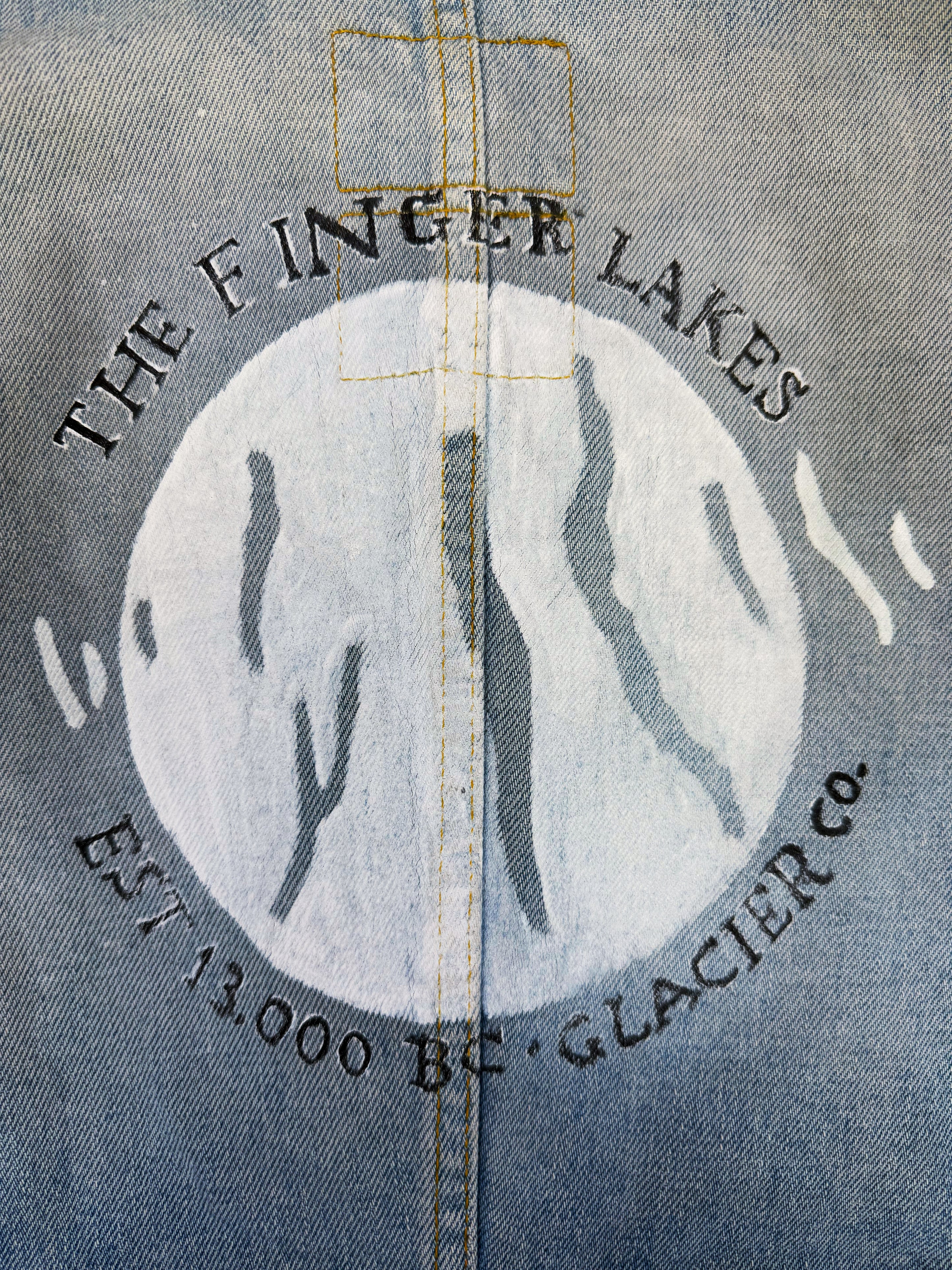 SS04 Helmut Lang Hand Painted ‘Finger Lakes’ Denim Jacket