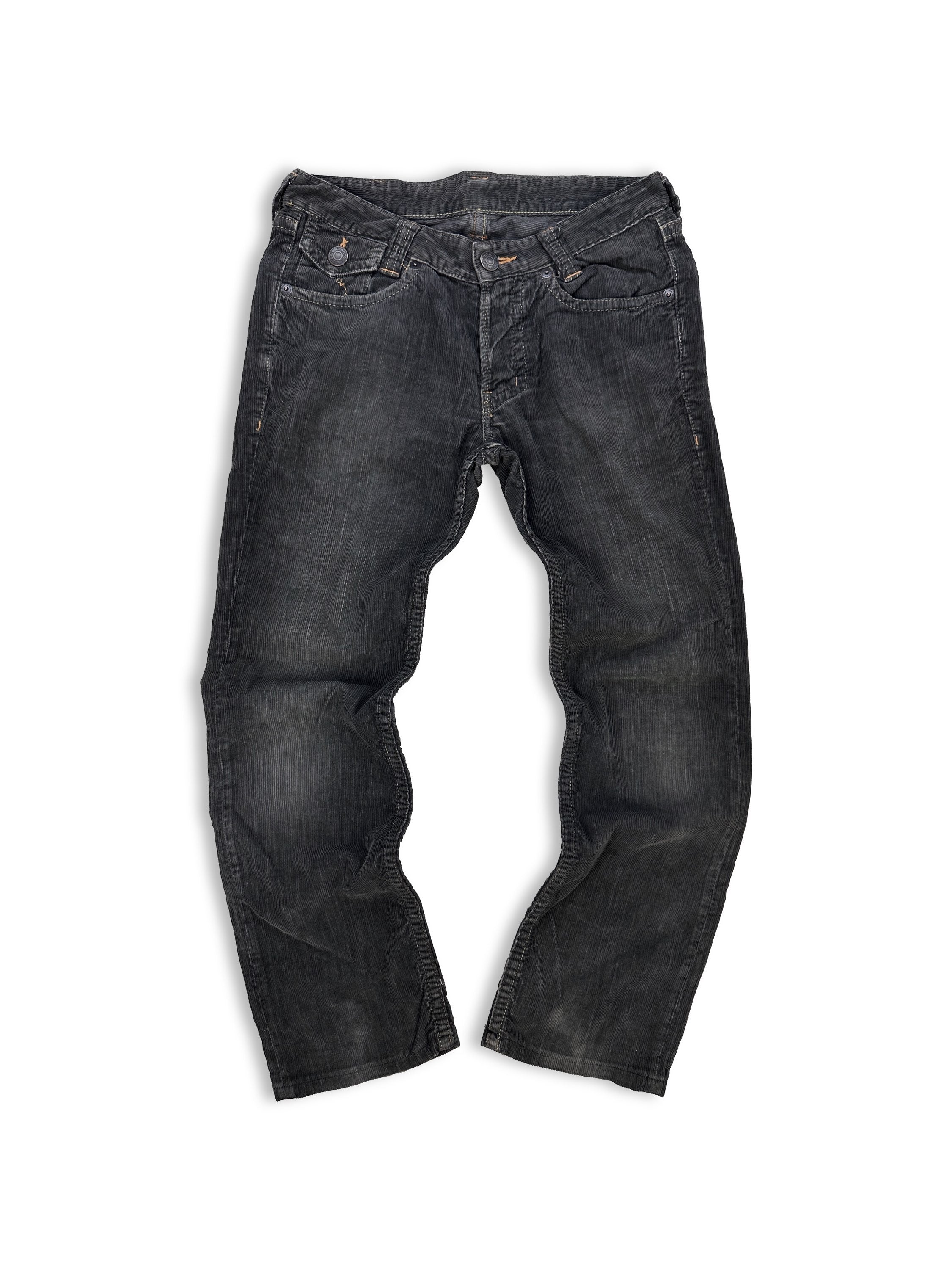00s Hysteric Glamour Ash Grey Diamond Cut Corduroy Pants