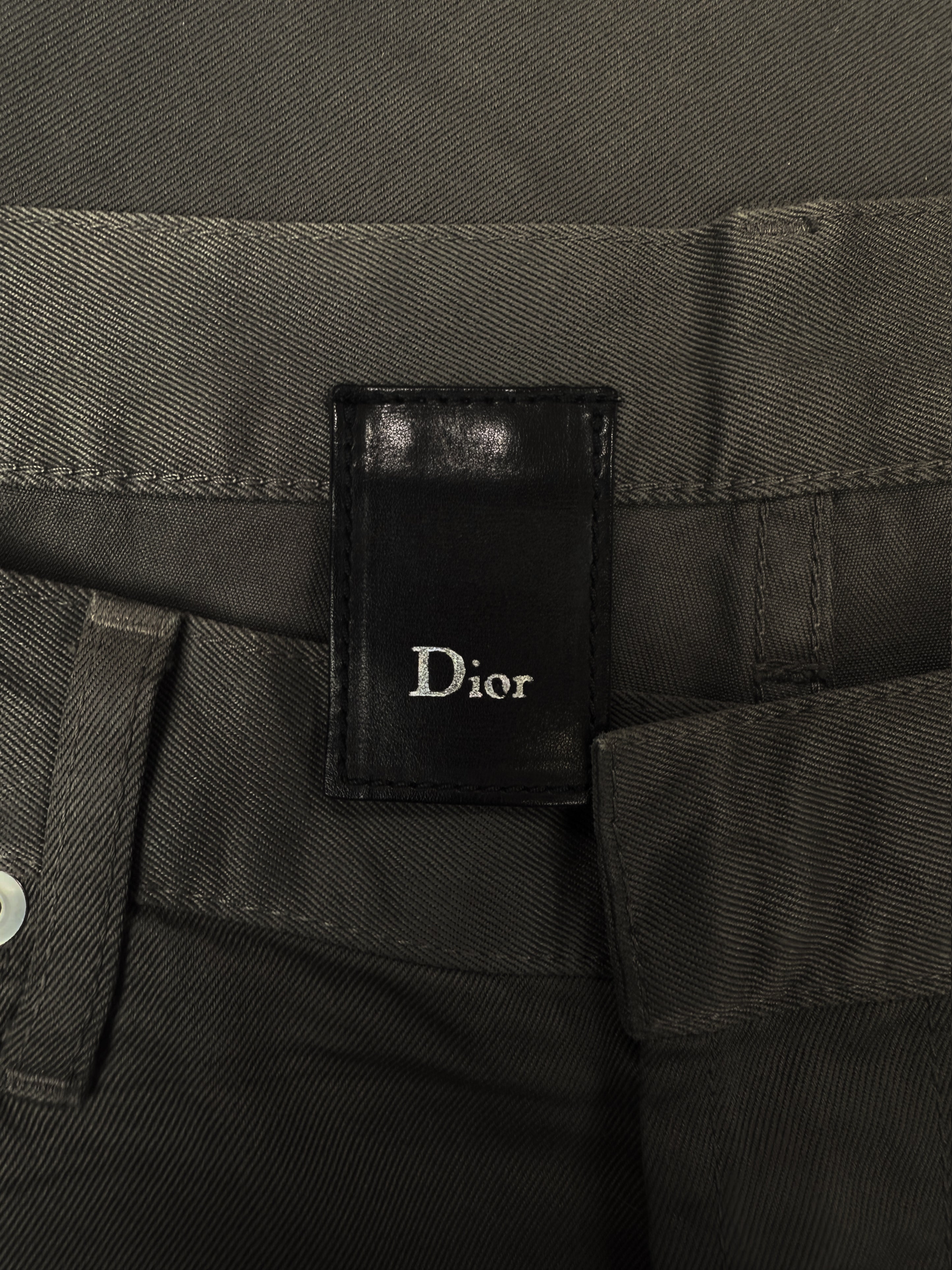 Dior Whiskered Slim Cut Dark Grey Denim