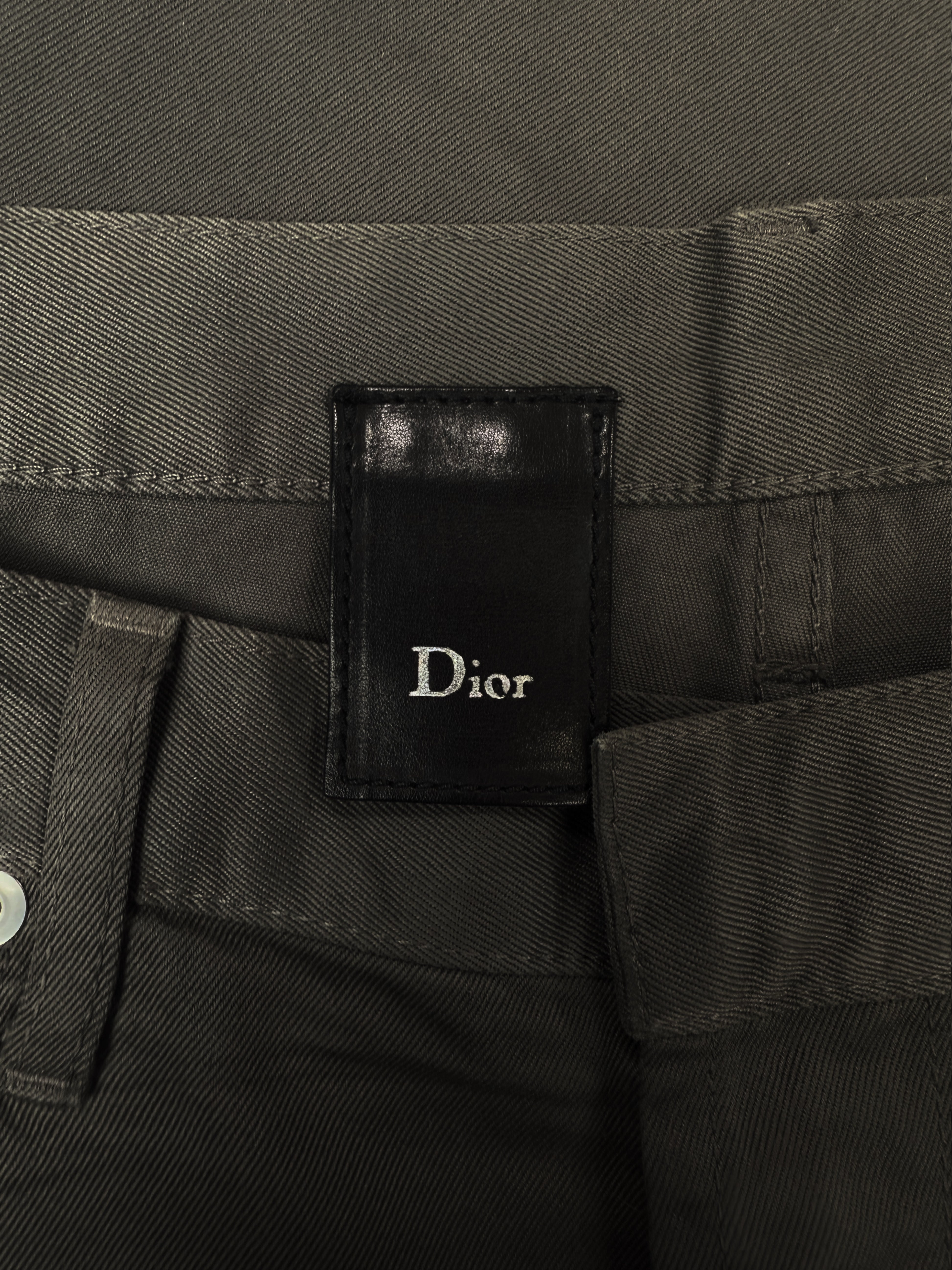 Dior Whiskered Slim Cut Dark Grey Denim