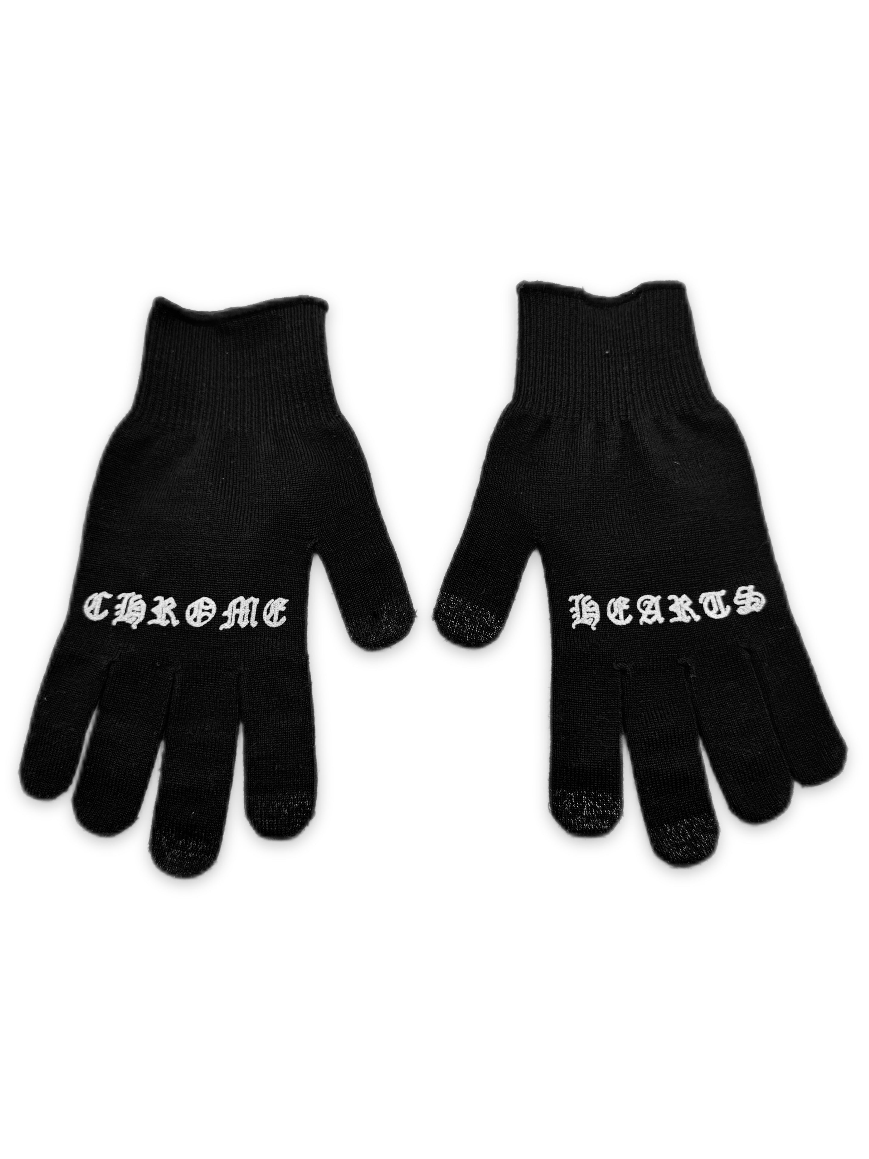 Chrome Hearts Plus Monogram Ribbed Work Gloves
