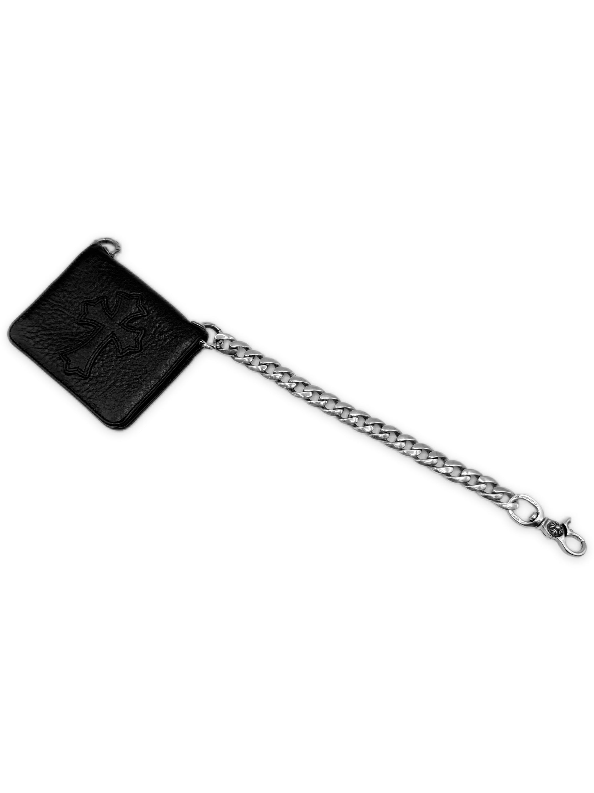 Chrome Hearts Cross Patch Lobster Clasp Cuban Link Wallet &amp; Chain