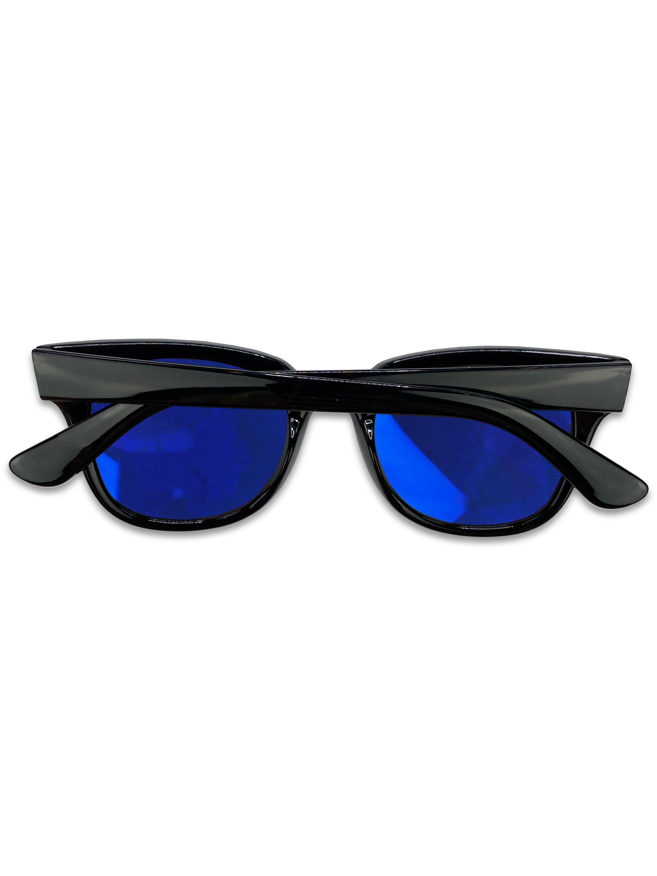 Number (N)ine Blue Tint Reflective Glossy Black Wayfarer Sunglasses