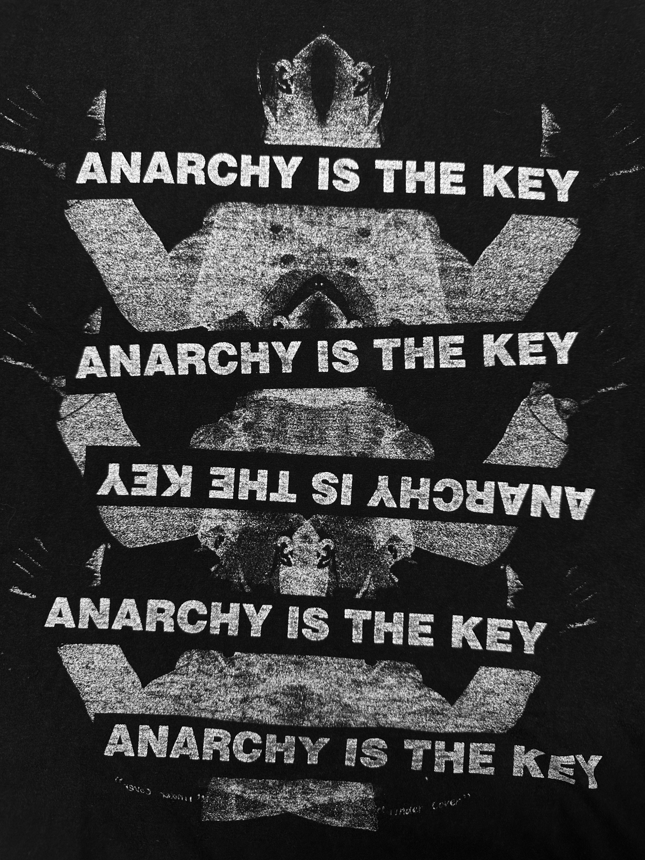 00s Undercover ‘Anarchy is Key’ Black Graphic T-Shirt