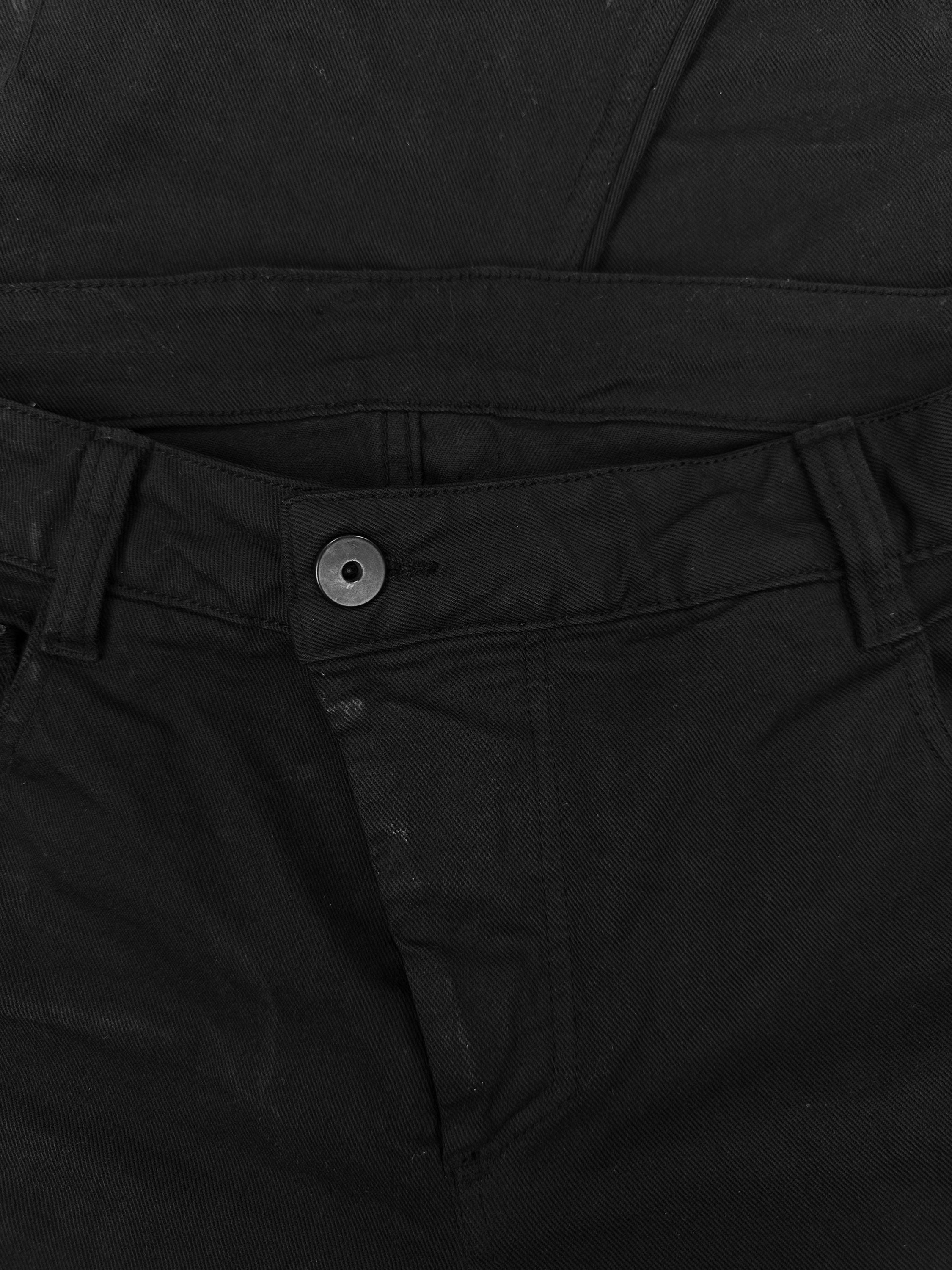 Boris Bidjan Saberi Black J Cut Asymmetric Denim