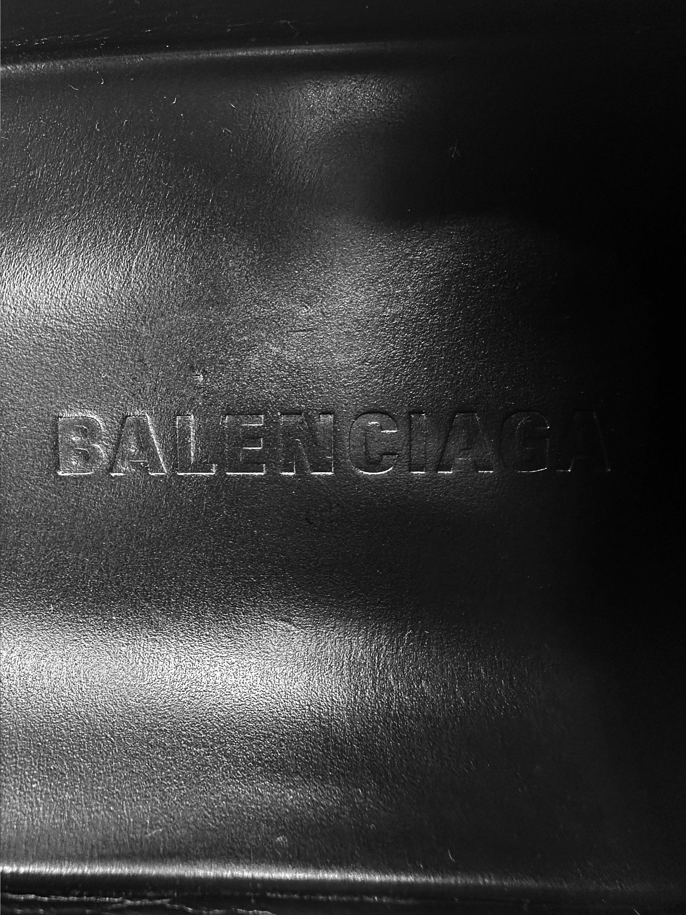 Balenciaga ‘Sunday’ Black Leather Slip-on Belted Mules