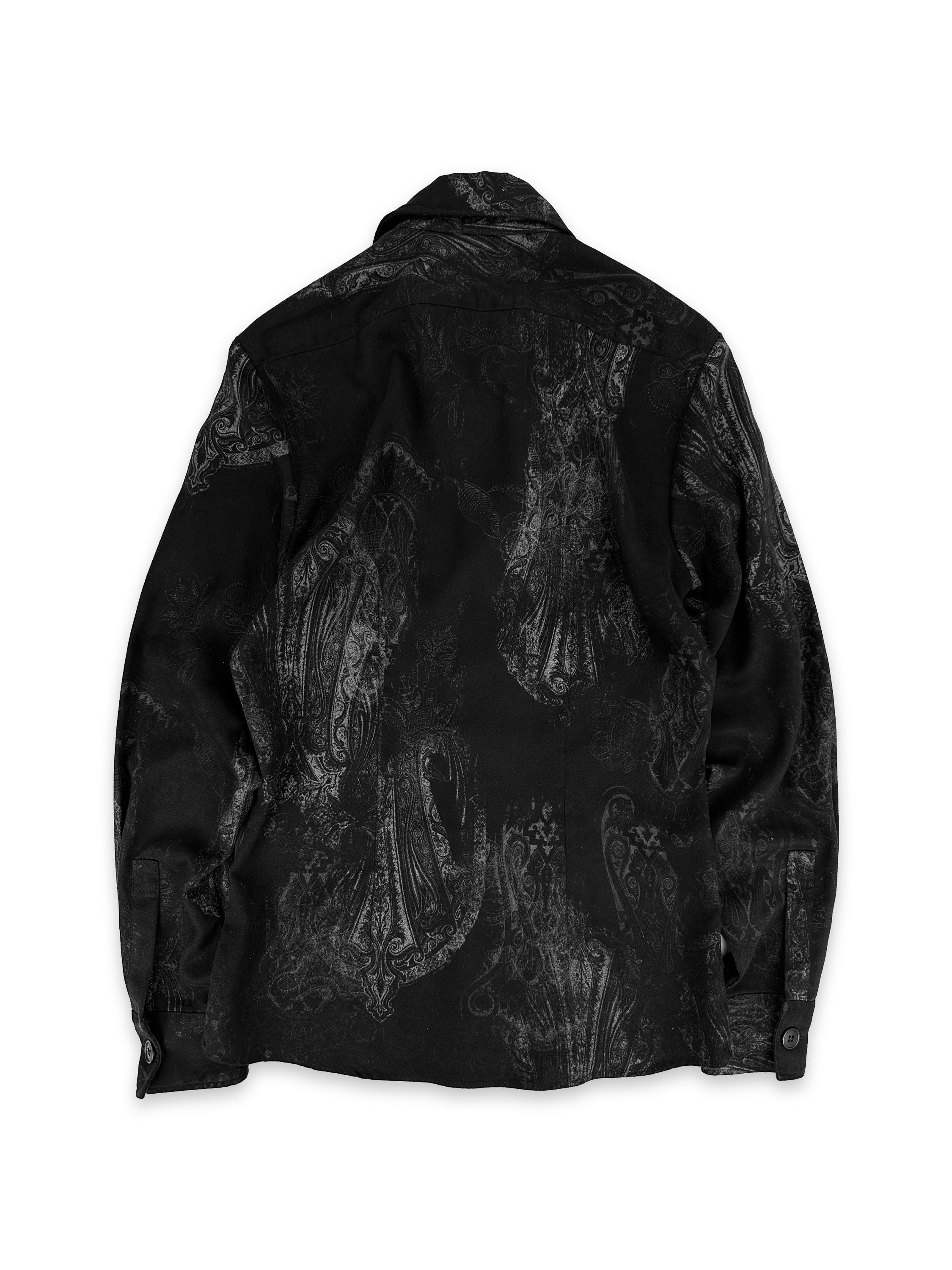 00s Tornado Mart Gothic Dagger Collar Long Sleeve Shirt