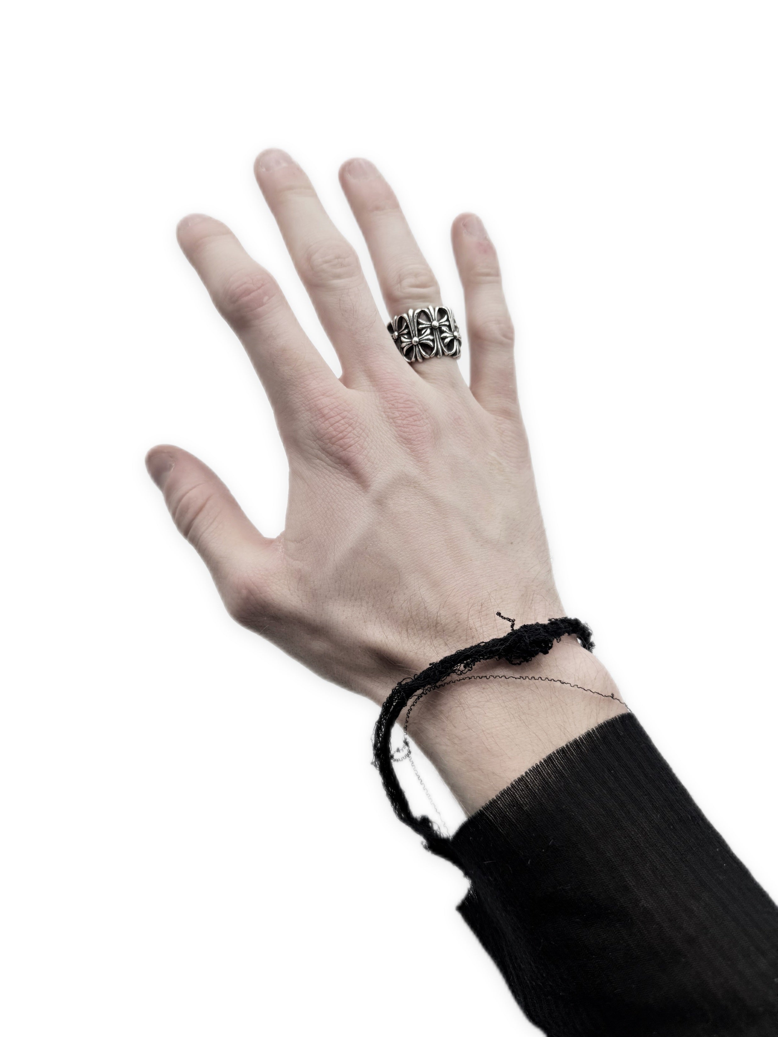 Chrome Hearts Cemetery Cross .925 Silver Ring