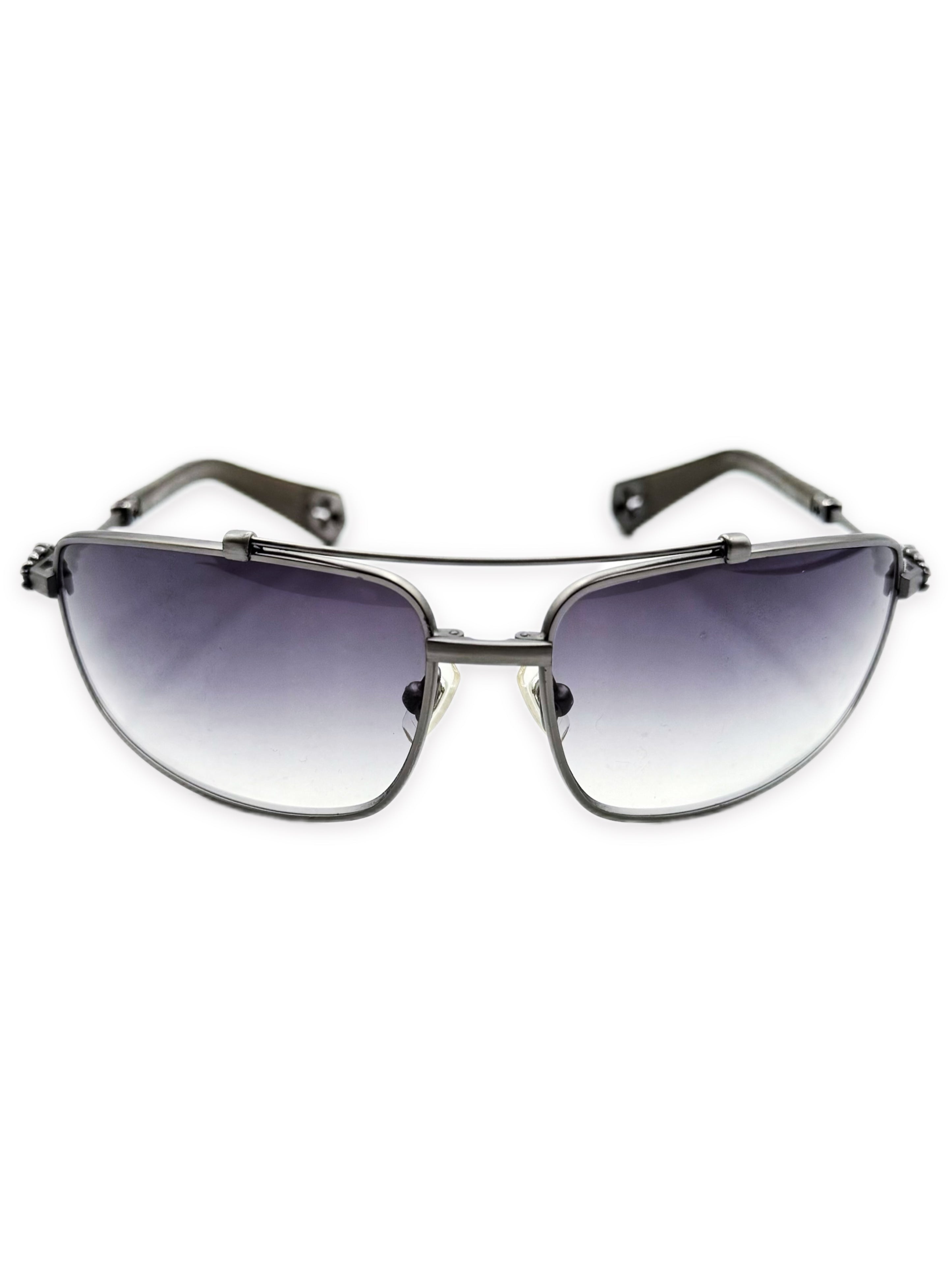 Chrome Hearts ‘Bone’ Purple Tint Aviator Dagger Sunglasses