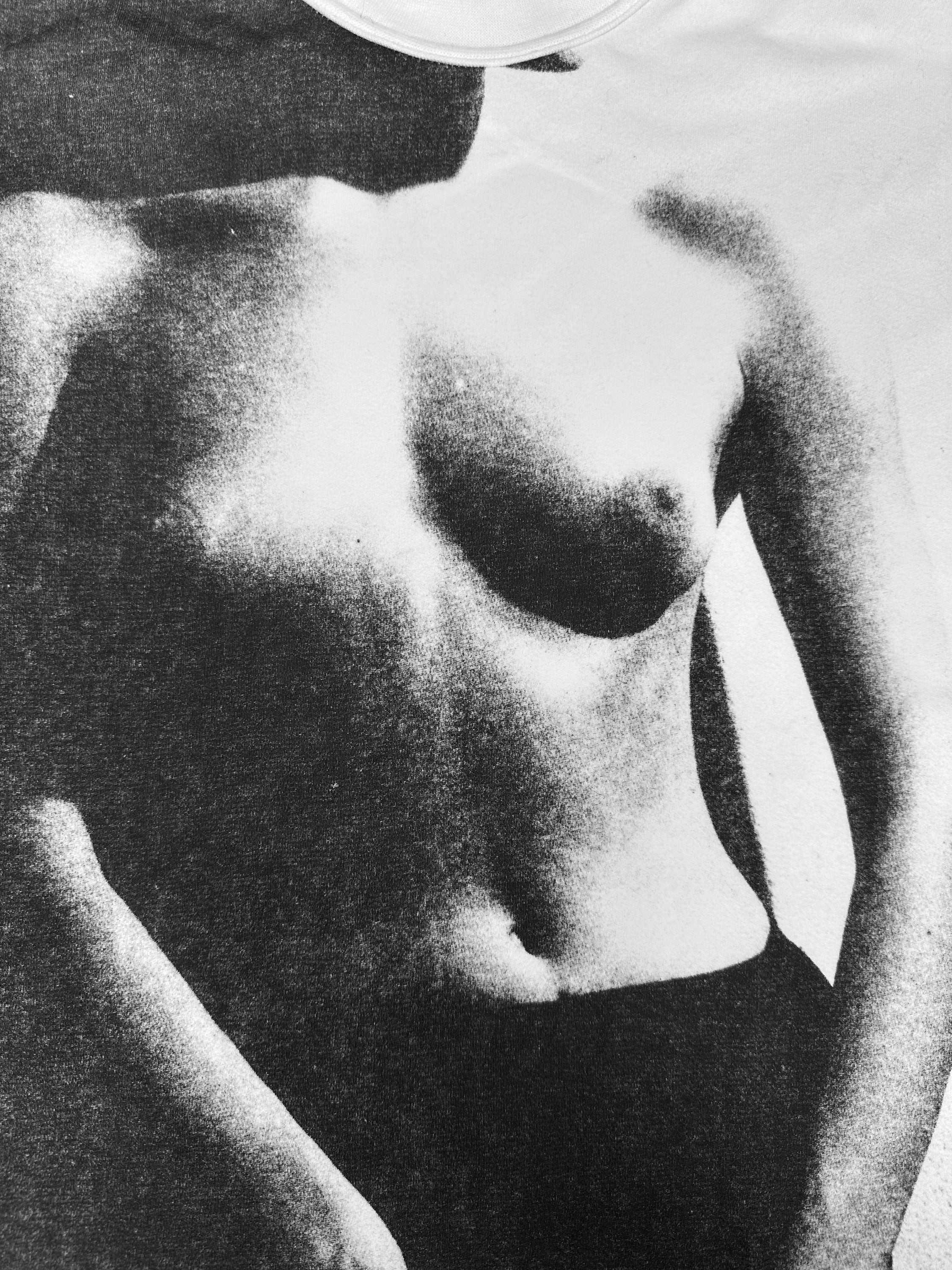 90s Jean Paul Gaultier ‘Naked’ Topless White Trompe L’Oeil Turtleneck