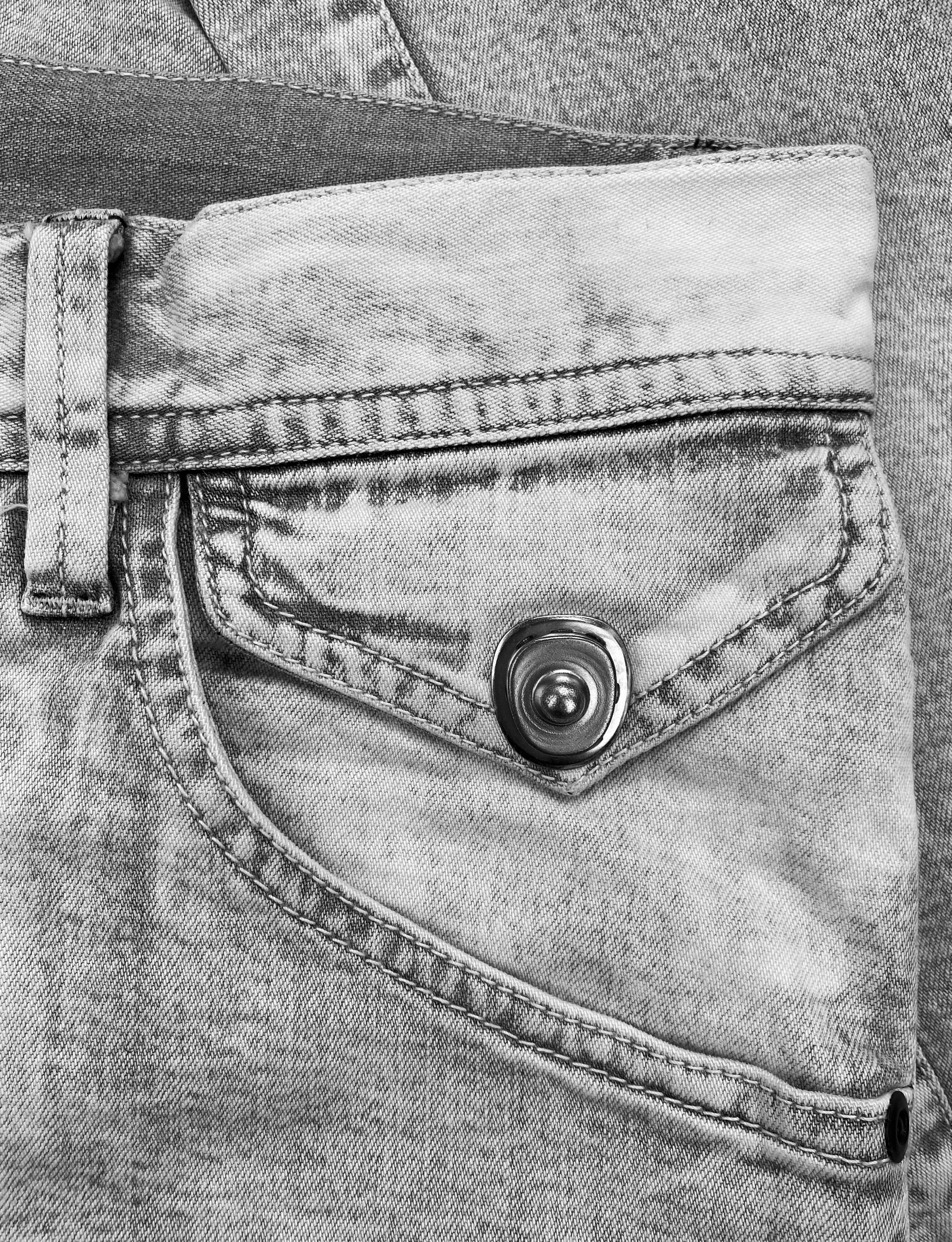 Sample Julius Distressed Stone Wash Reinforced Denim Jeans