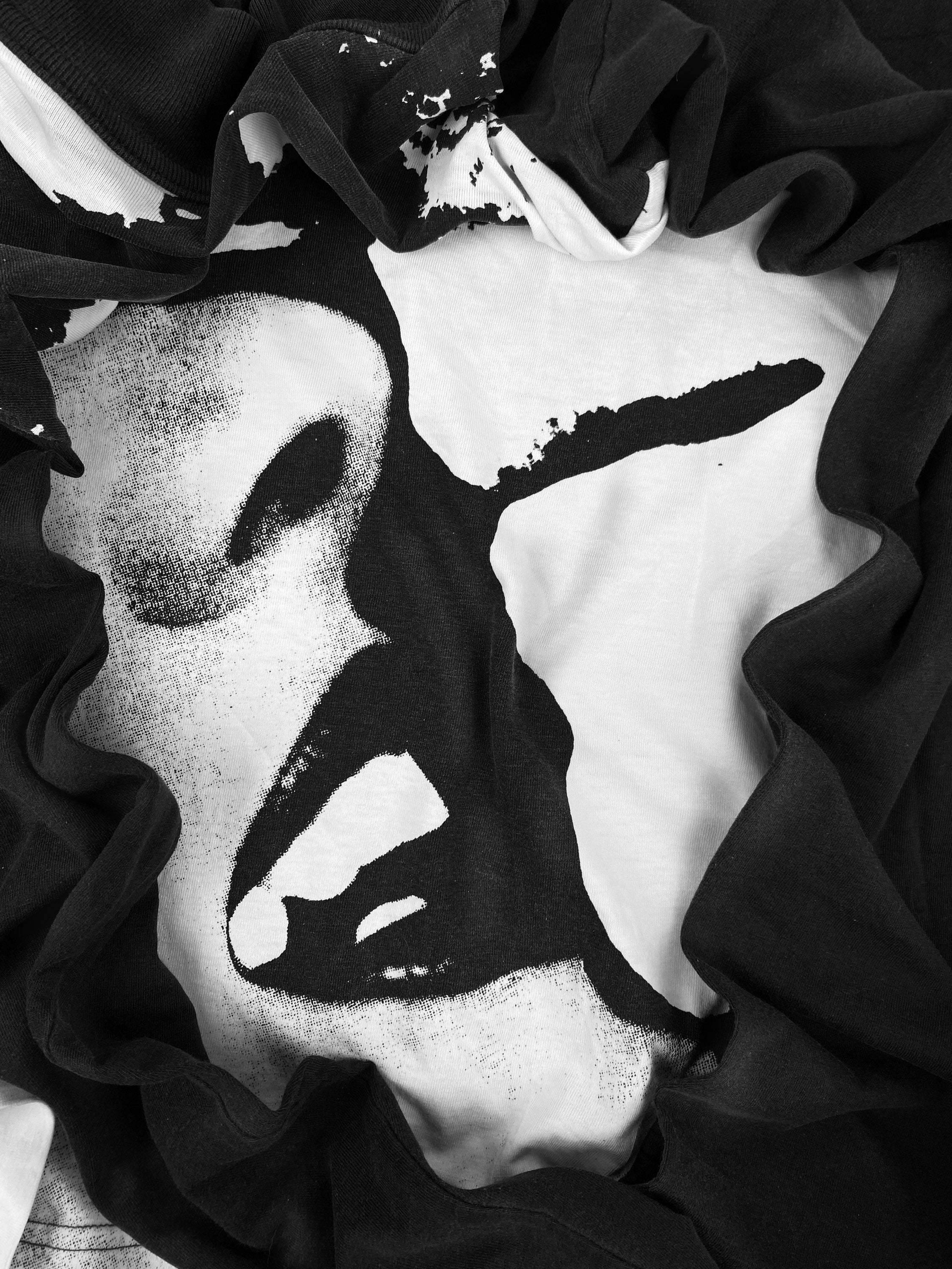 90s Jean Paul Gaultier ‘Kiss’ Negative Face Graphic Turtleneck