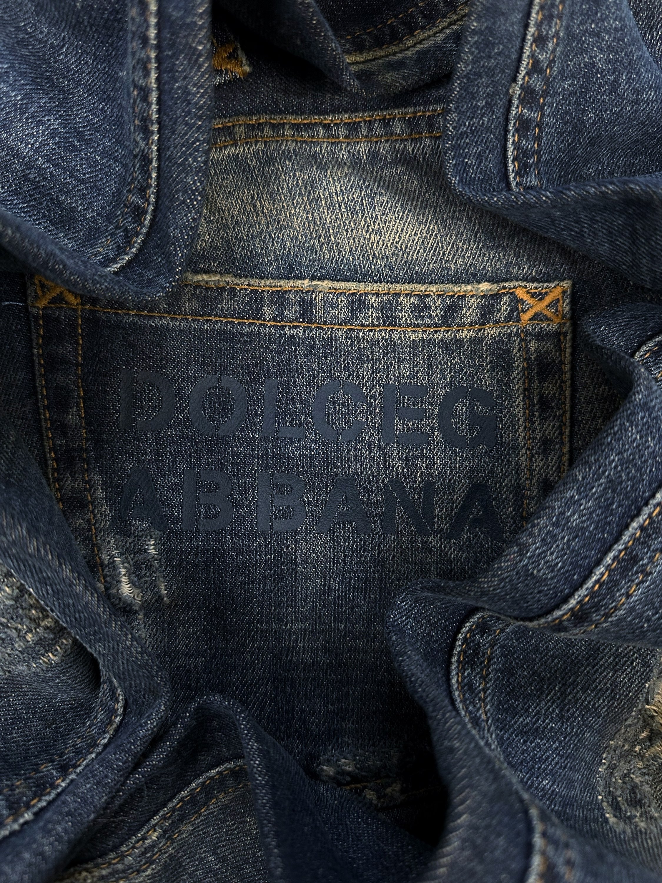 Dolce &amp; Gabbana Distressed Blue Wash Monogram Denim