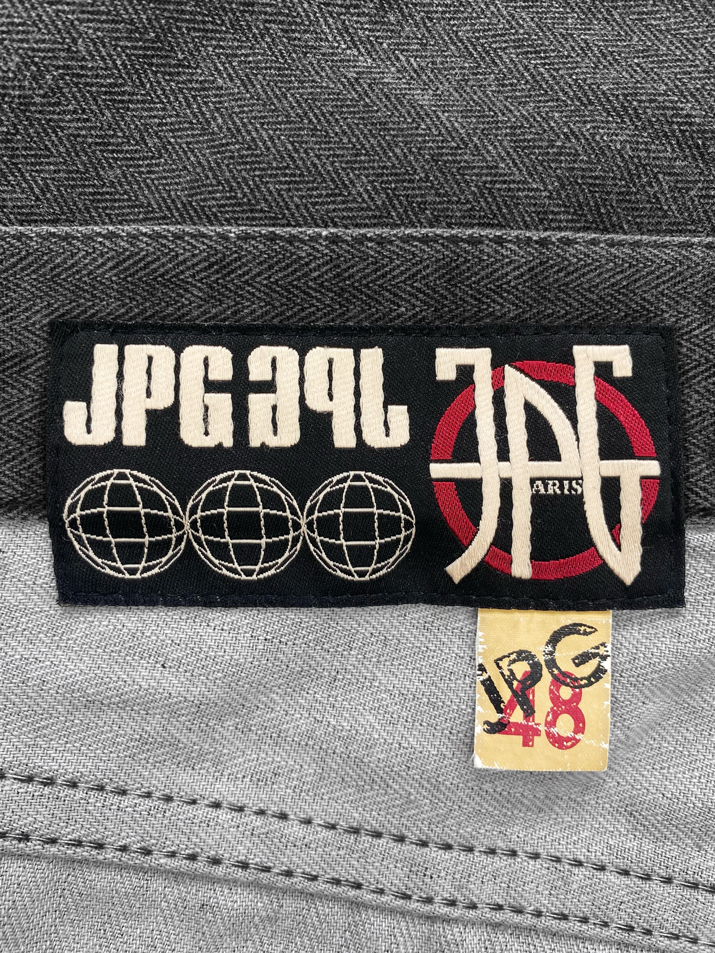 90’s Jean Paul Gaultier Asymmetric Pierced Denim Jeans