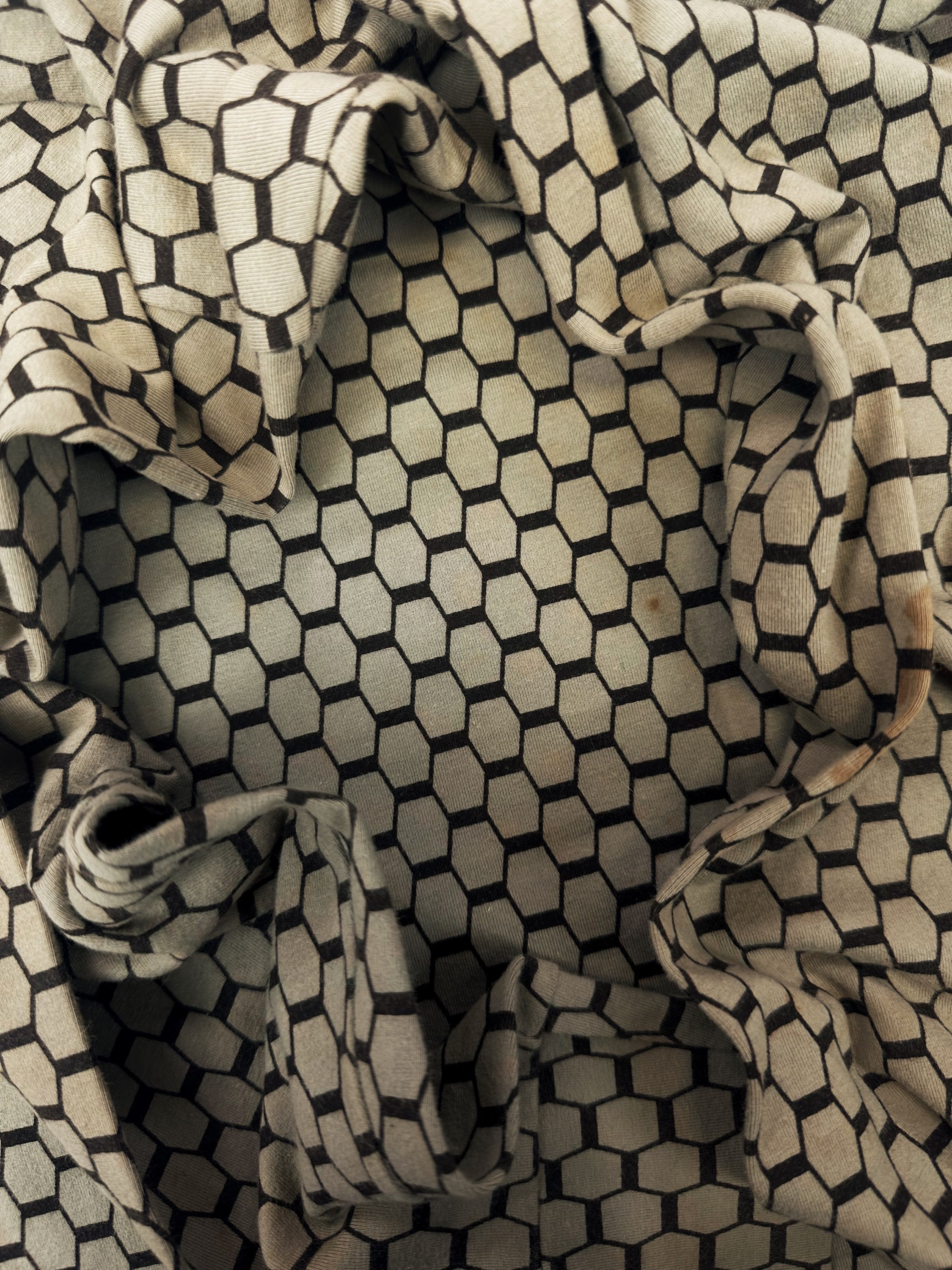 Maison Margiela ‘Hexagon’ Geometric Pattern Long Sleeve Shirt