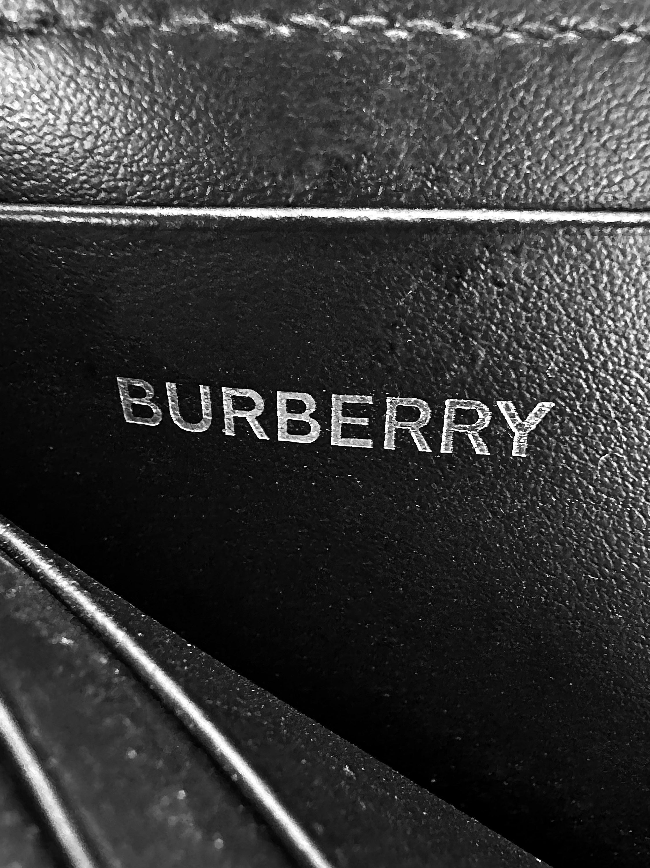 Burberry Black Monogram Leather Card Holder