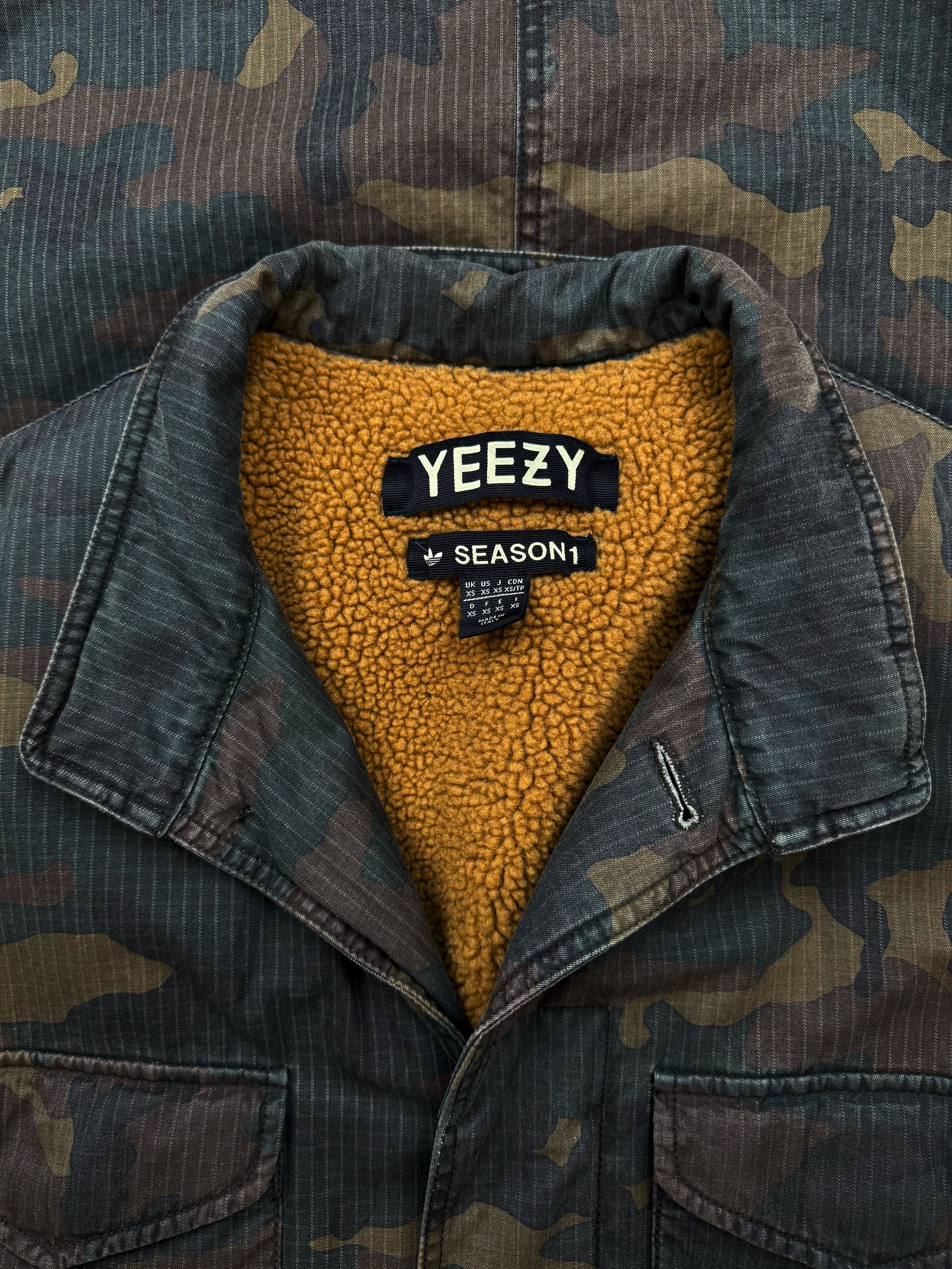 Yeezy Season 1 Green Camo Shearling Lined Trench Coat