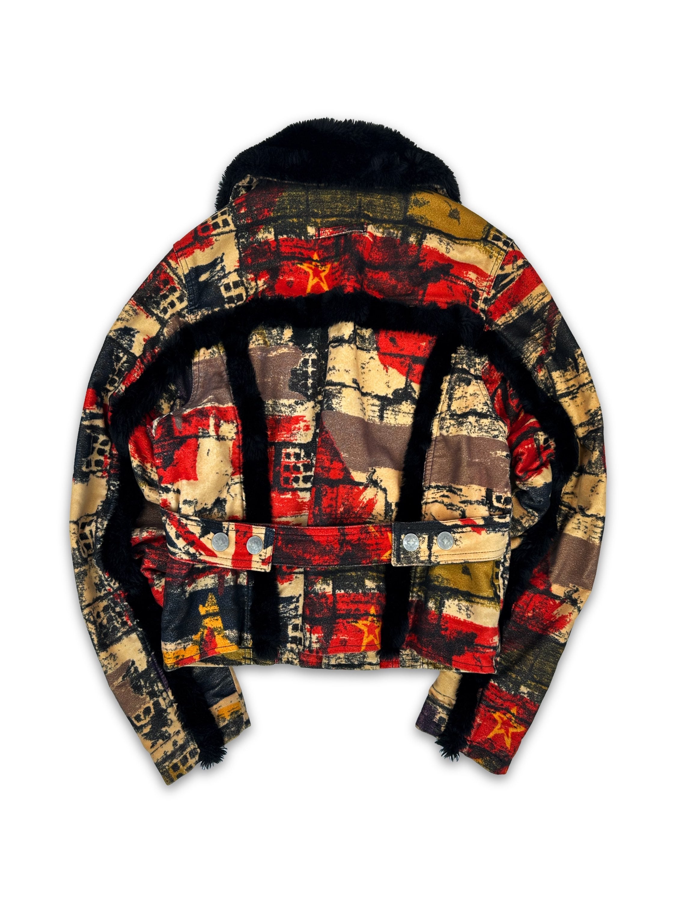 AW97 Jean Paul Gaultier ‘Fight Racism’ Brick Shearling Jacket