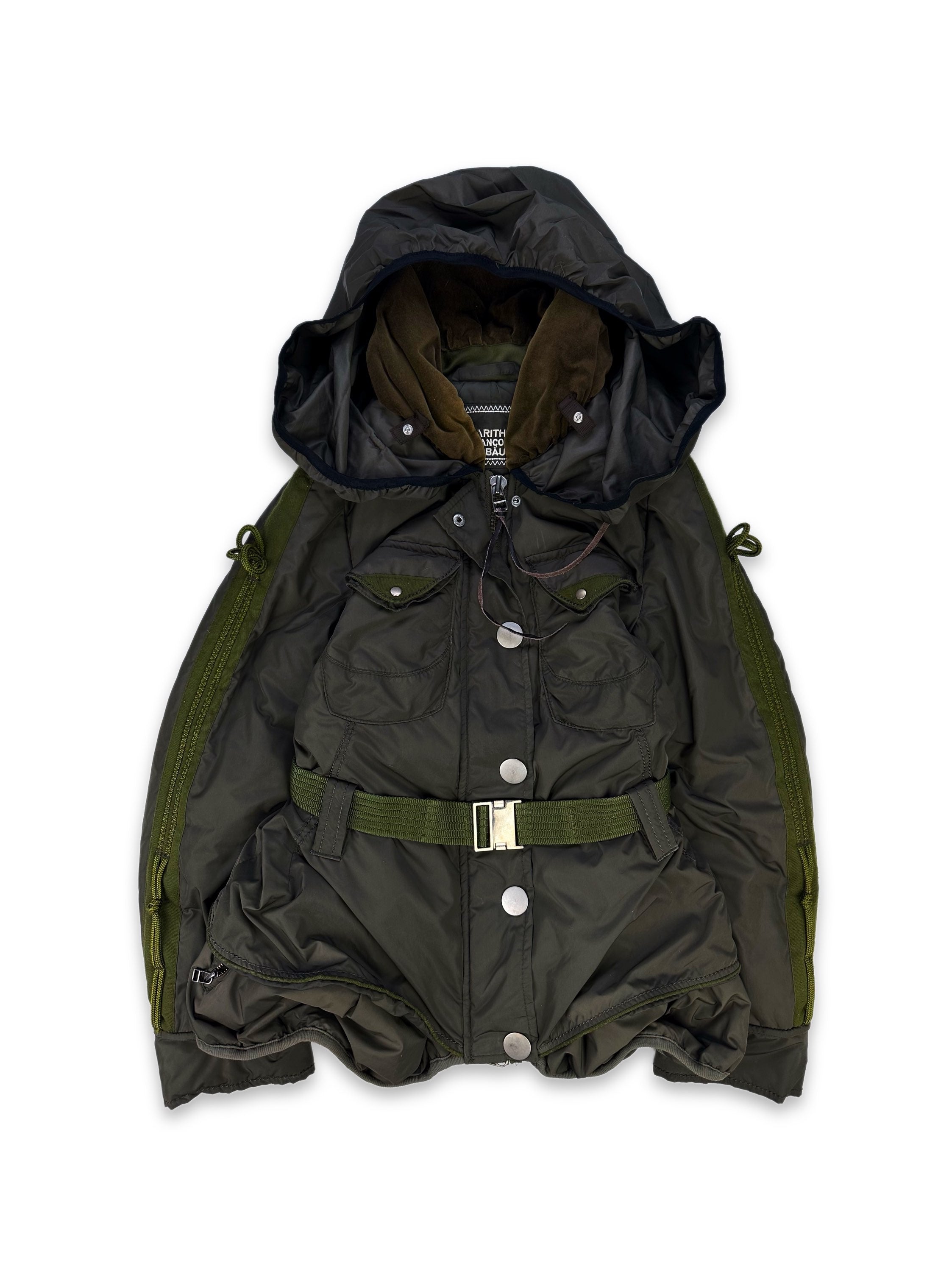 00s Marithe Francois Girbaud ‘Belted’ Exploding Puffer Jacket
