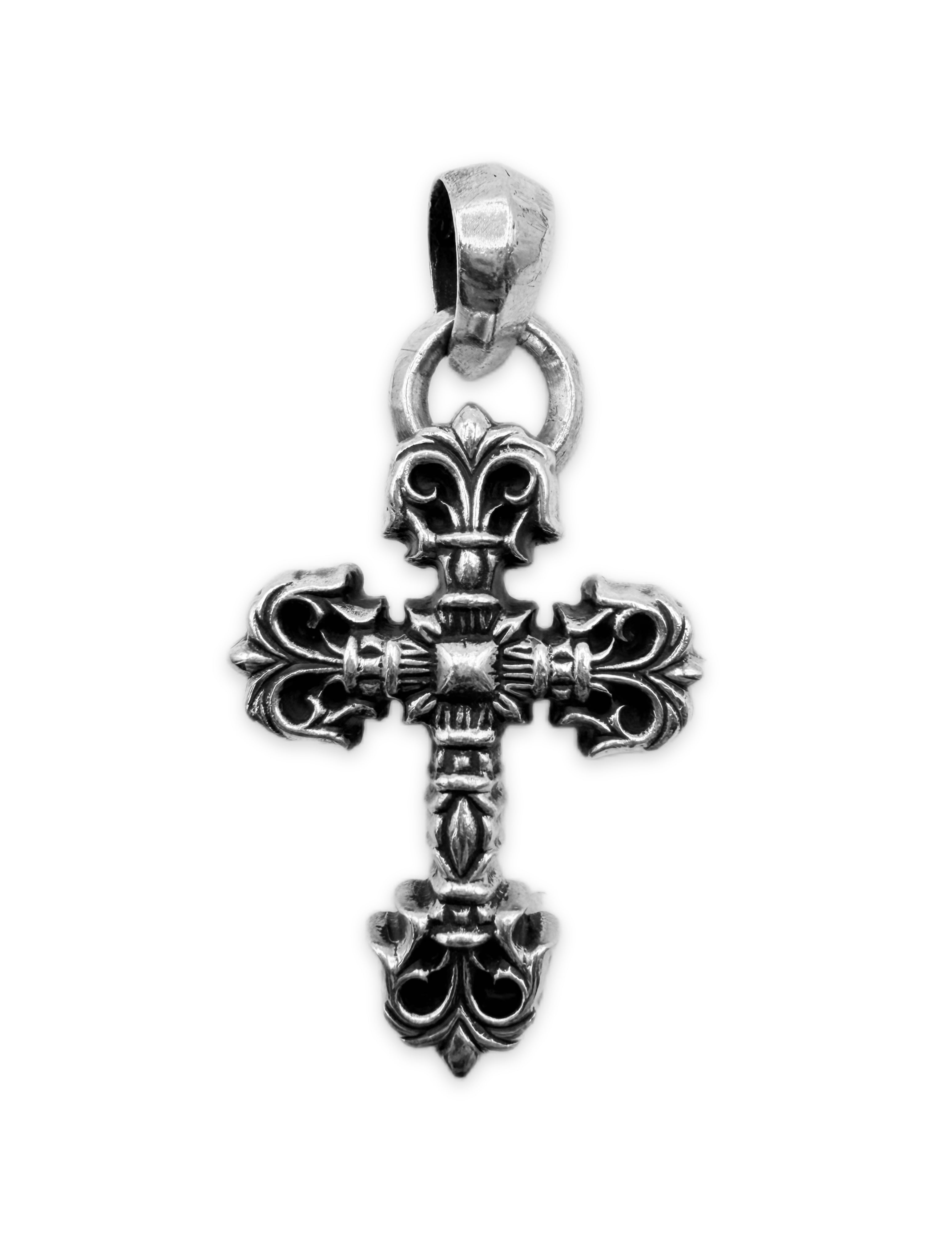 Chrome Hearts Filigree Cross Double Bail .925 Silver Pendant
