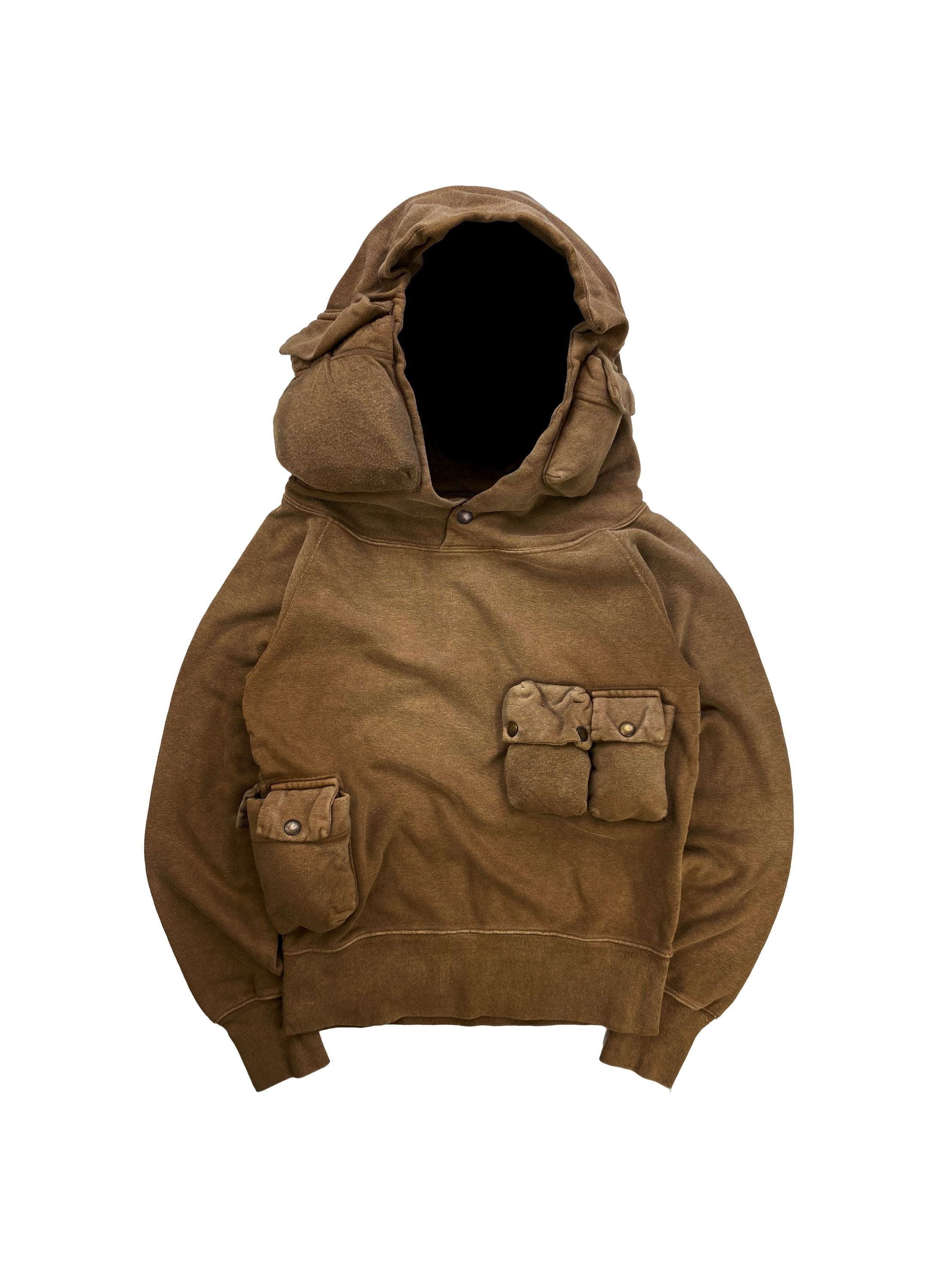 AW20 Kapital ‘Alpine’ Fleecy Knit Multi Pocket Utility Cargo Hoodie