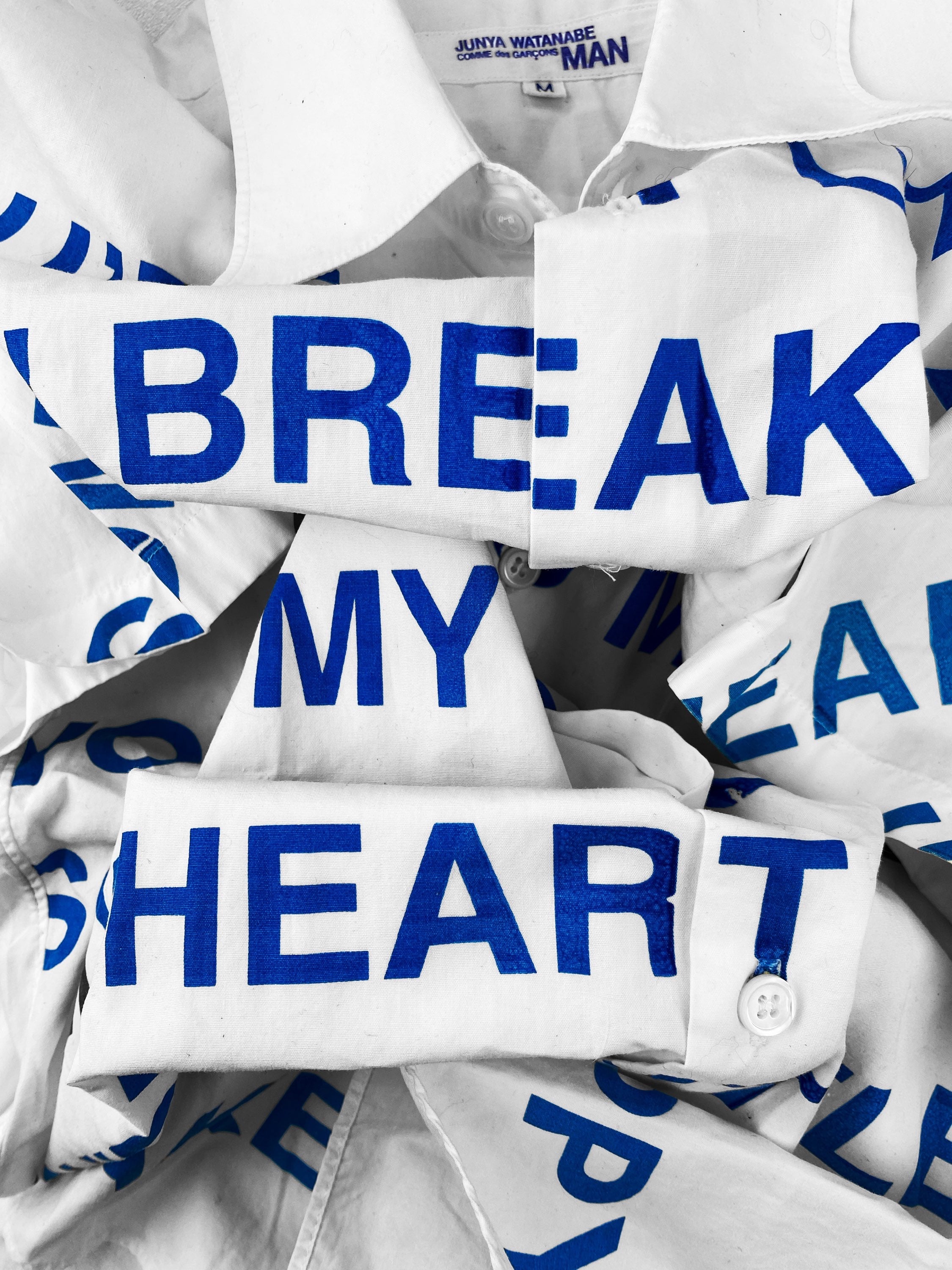 SS02 Junya Watanabe ‘Break My Heart’ Poem Button Up Shirt