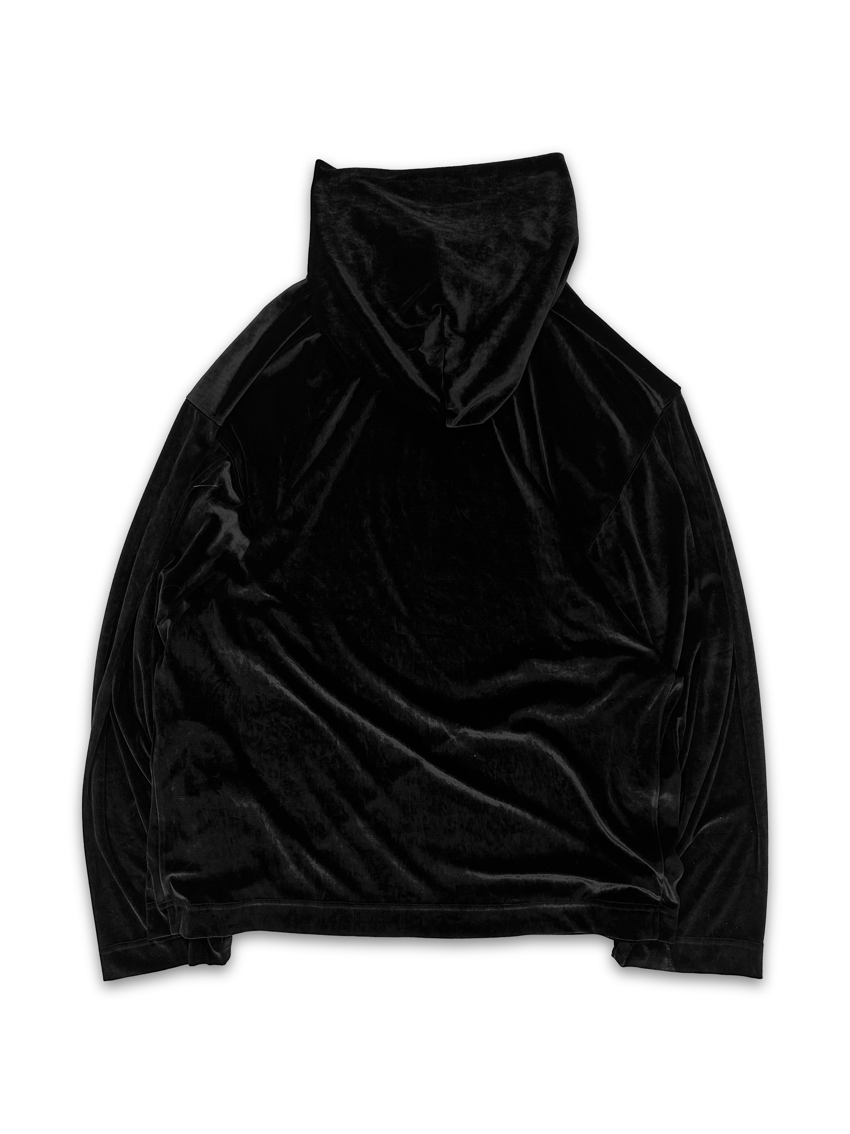 AW22 Balenciaga Velour Black Light Weight Hoodie