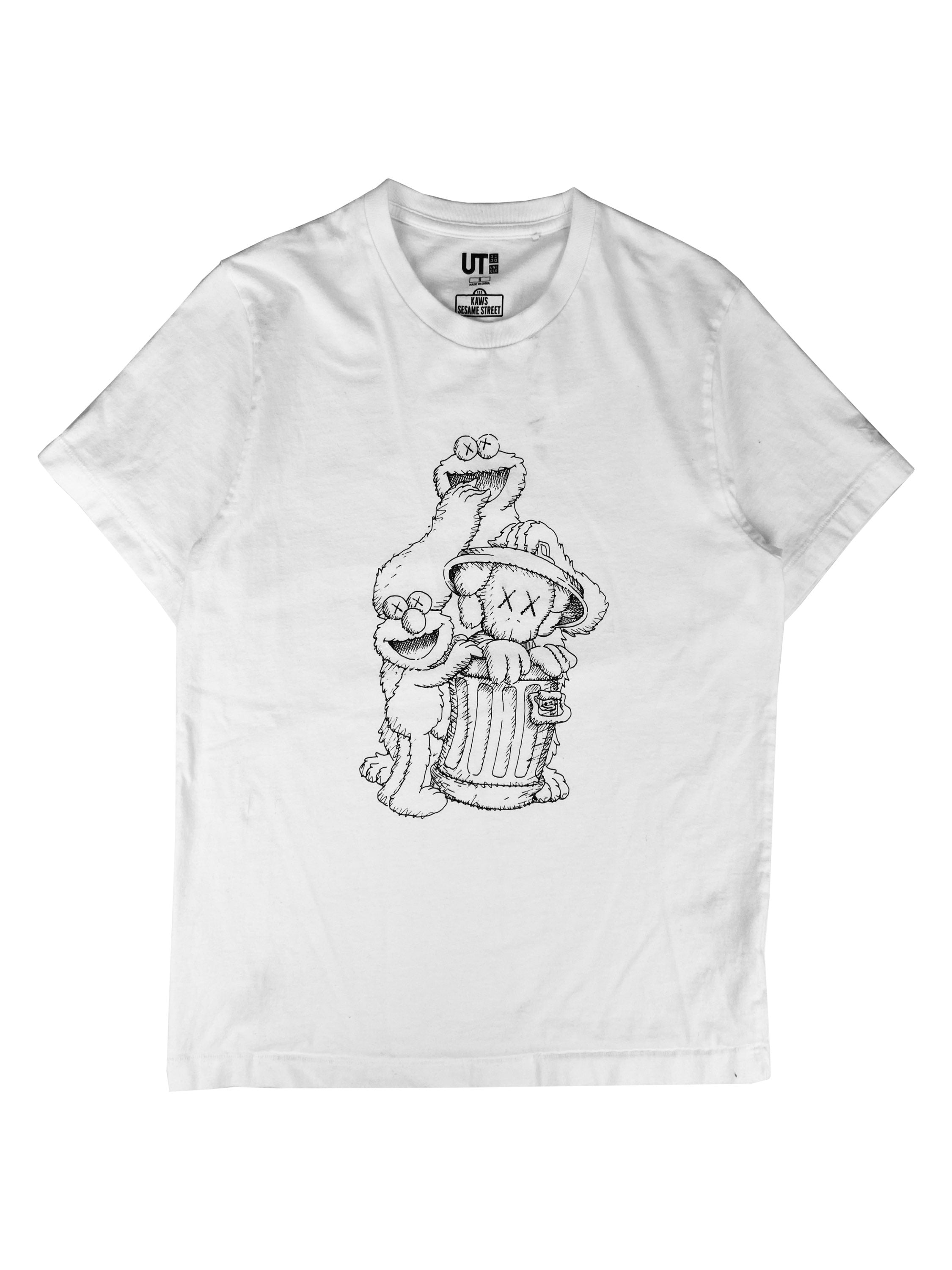 Kaws x Uniqlo ‘Sesame Street’ Graphic White T-Shirt