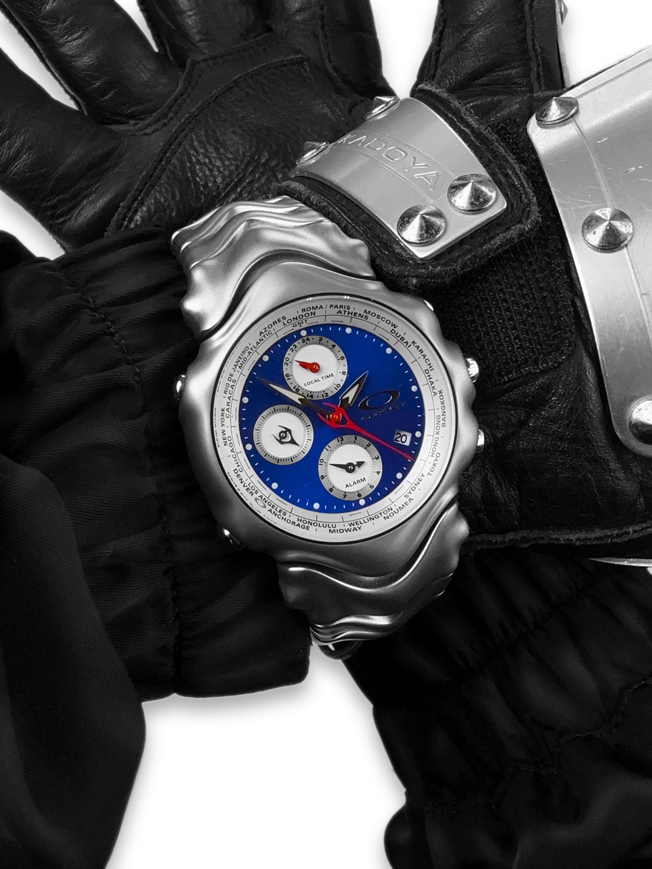 2003 Oakley ‘GMT’ Honed Blue Triple Chronograph Wristwatch